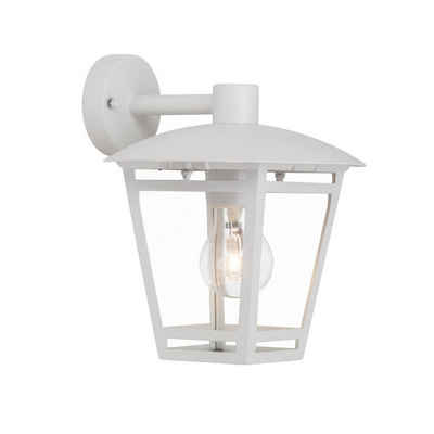 Brilliant LED Außen-Wandleuchte Riley, Lampe Riley Außenwandleuchte hängend weiß 1x A60, E27, 40W, geeignet