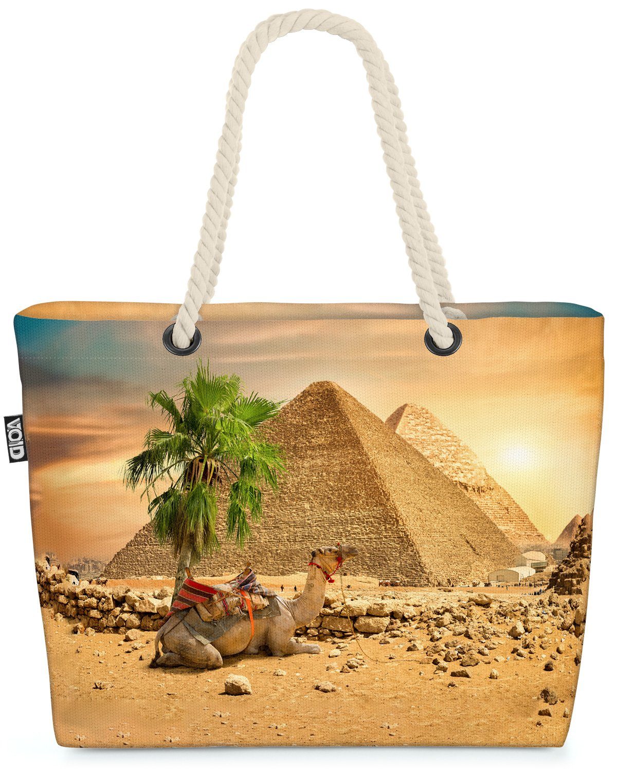 VOID Strandtasche (1-tlg), Pyramiden Giza Gize Ägypten indiana ägypten pyramiden wüste landscha