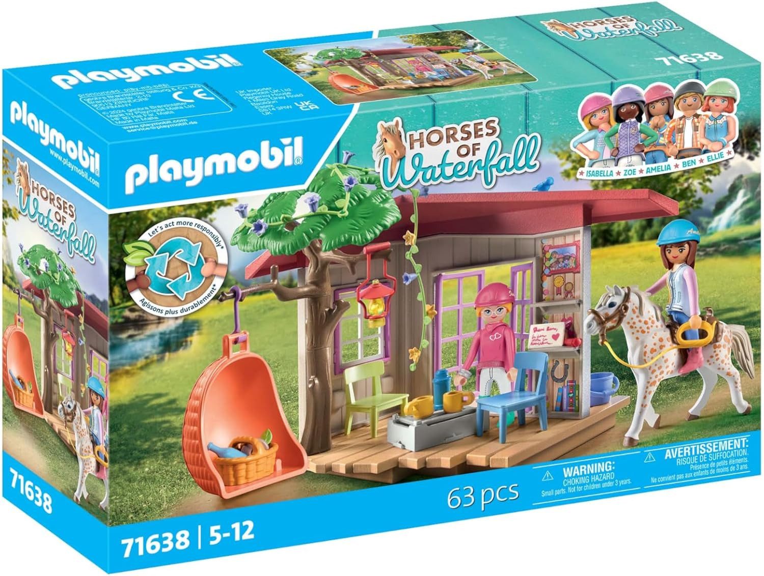 Playmobil® PLAYMOBIL Horses of Waterfall 71638 Geheimes Clubhaus Pferd 5+ Konstruktions-Spielset