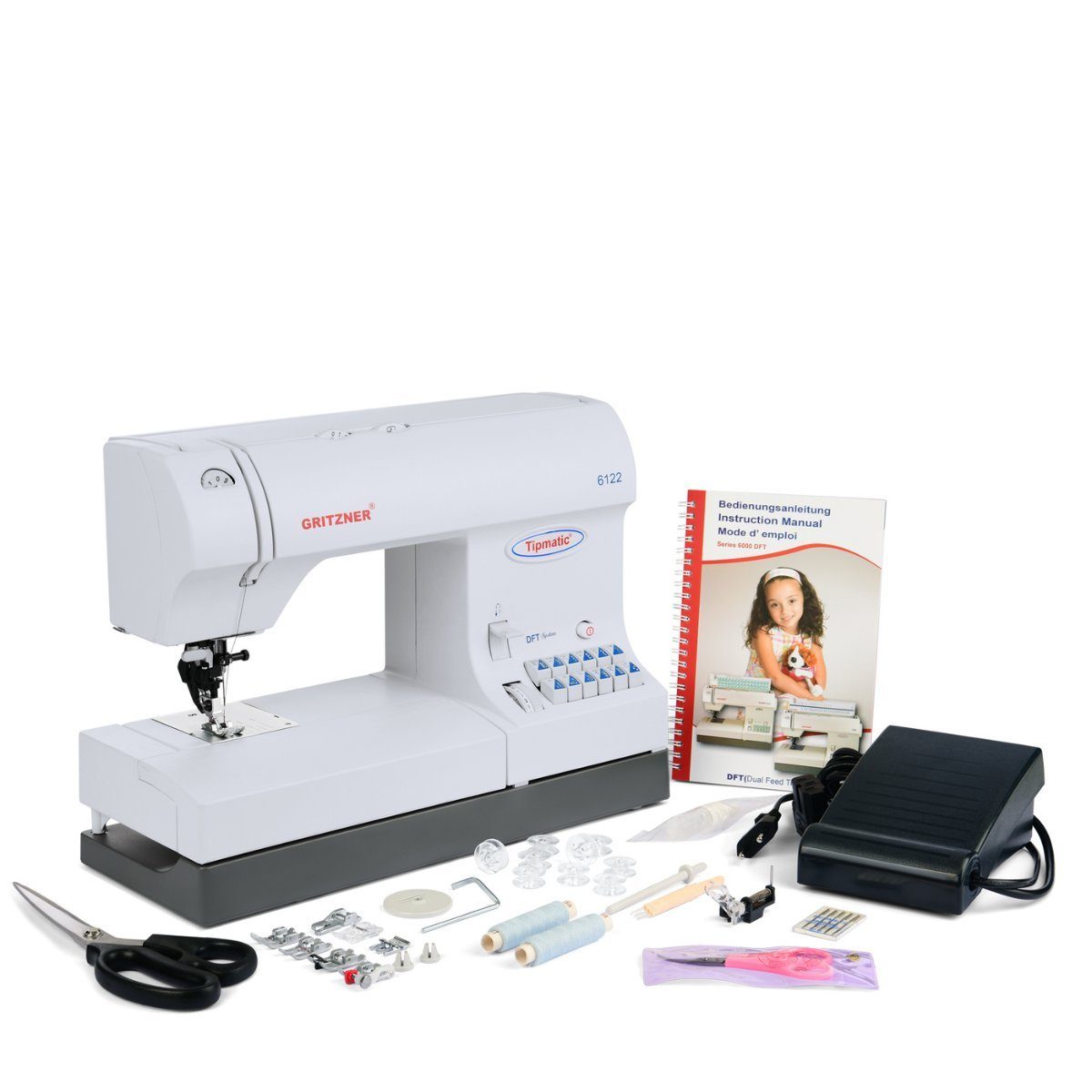 Gritzner Freiarm-Nähmaschine Gritzner Tipmatic 6122 DFT