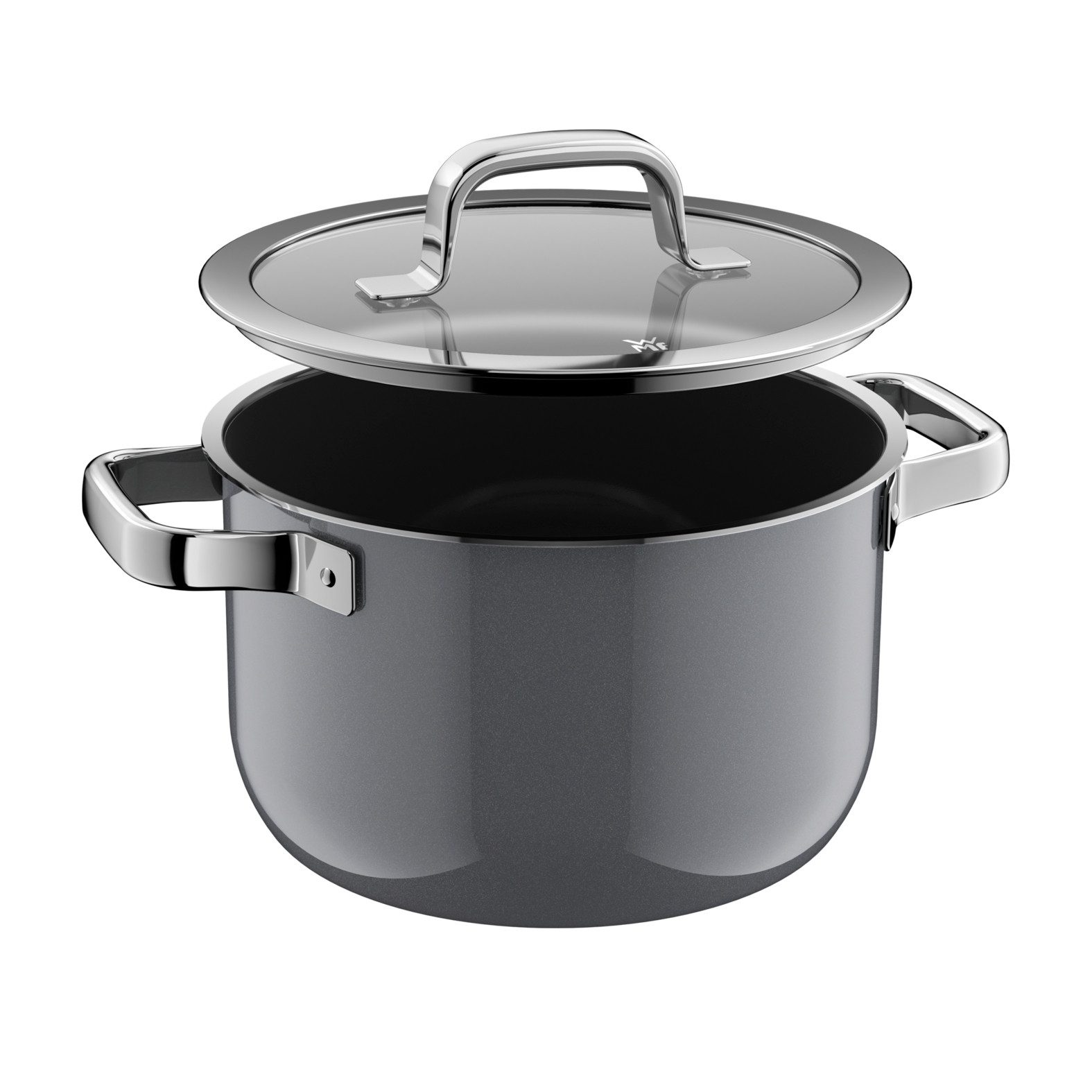 WMF Kochtopf Fusiontec Mineral Pro, Kochtopf mit Deckel, 20 cm, Platinum, Fusiontec (Induktionsgeeignet, 1-tlg., 20 cm), Made in Germany
