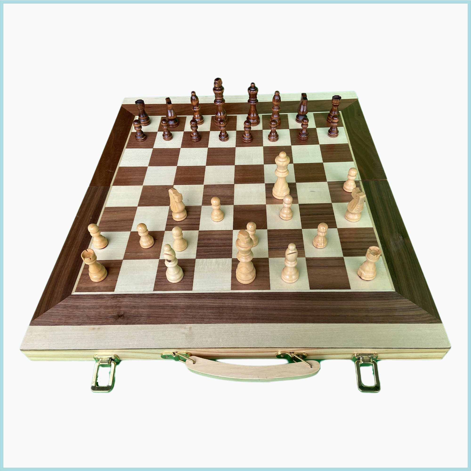 Legler Spielesammlung, Backgammon & Schach »Backgammon Koffer & Schach«,  mit 2 Verschlüssen und einem Tragegriff online kaufen | OTTO