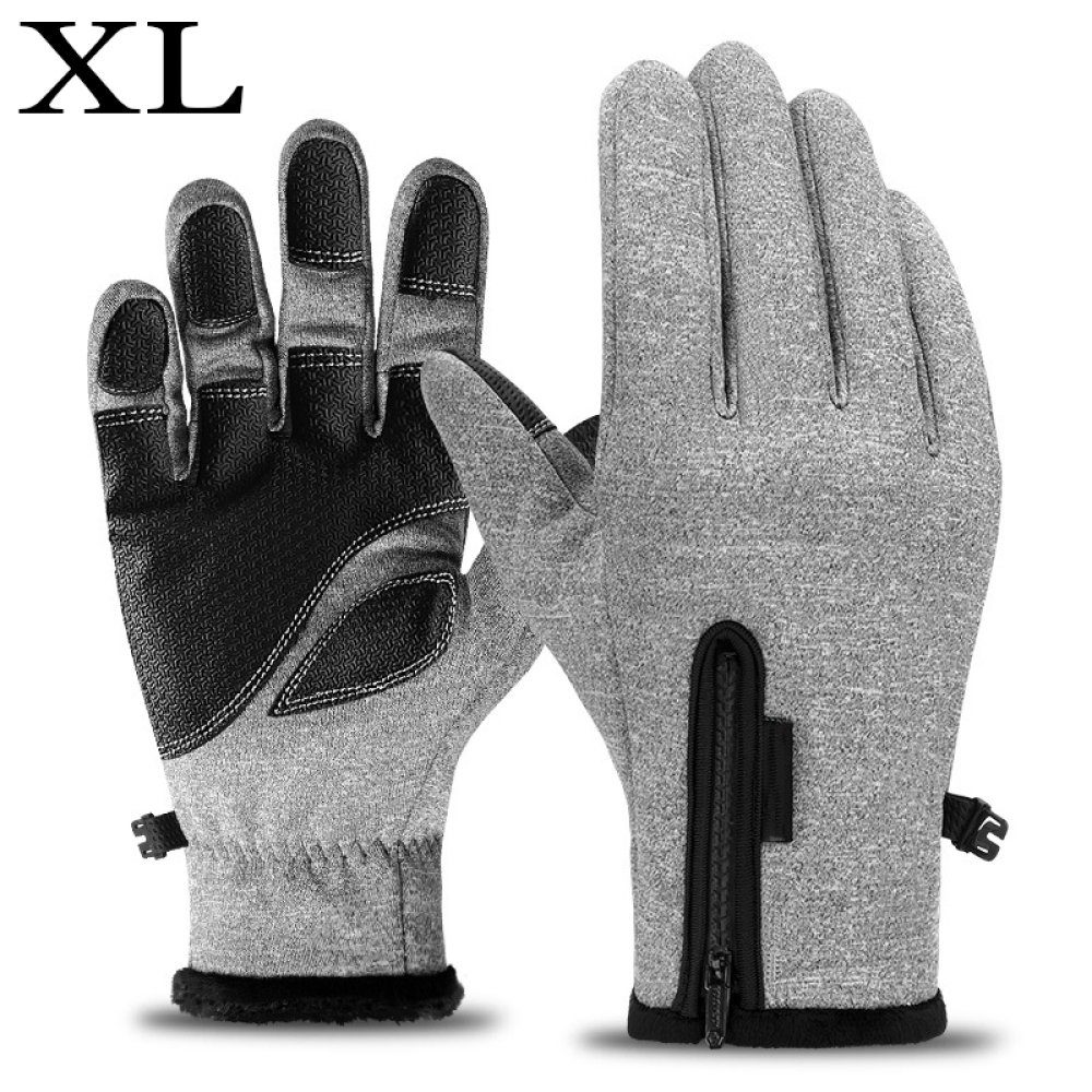 Lubgitsr Fleecehandschuhe Winter Thermo-Handschuhe Herren Damen Touchscreen Anti-Rutsch Stil 2