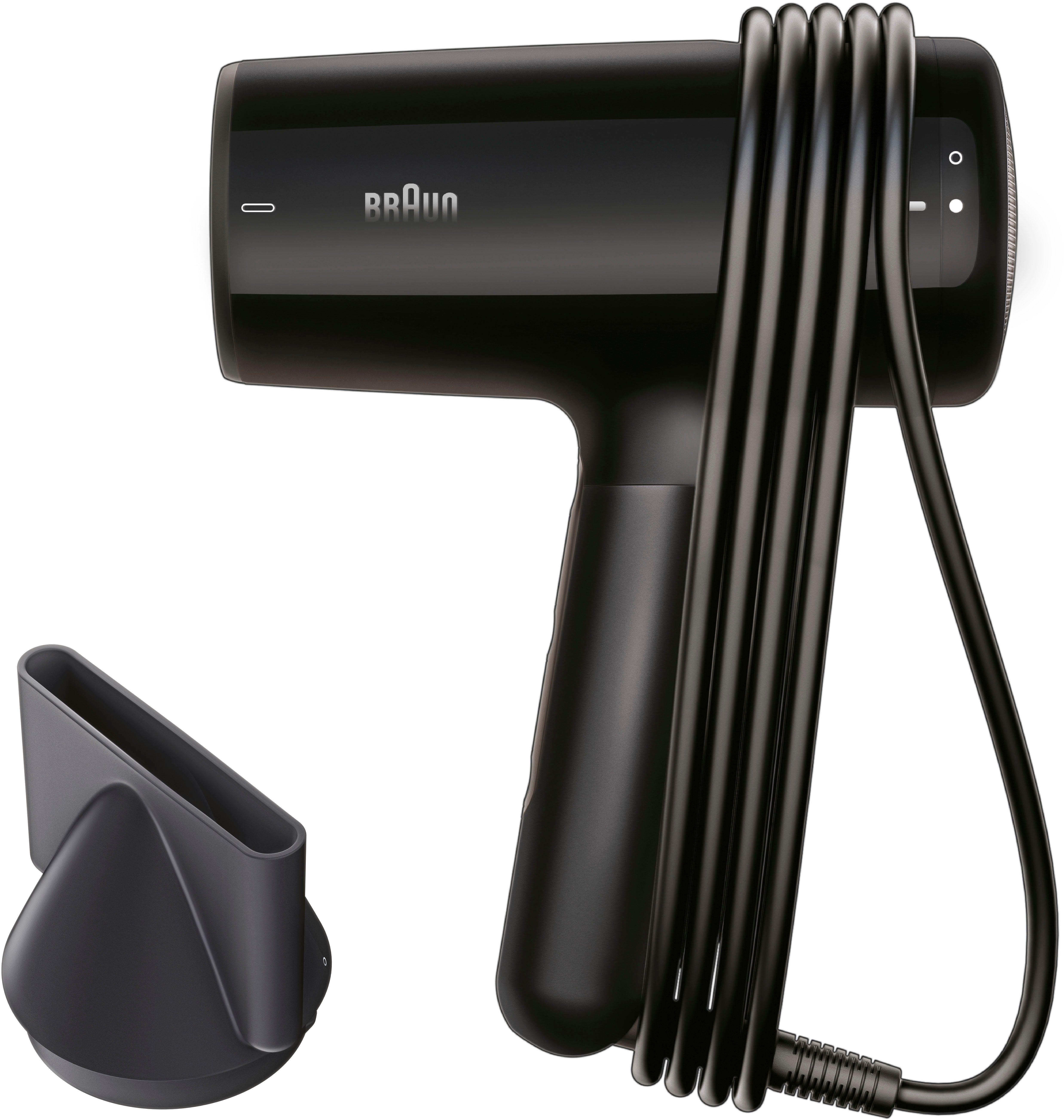 Braun Haartrockner HD4.1, mit Ionen, Föhn mit Aufsatz, BRHD410E, 2100 W, 2100W, HTDC-Motor, Super IONTEC Technologie, ohne Hitzeschäden schwarz