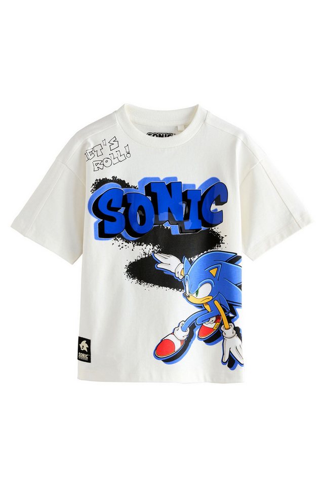 Next T-Shirt Sonic T-Shirt mit Wendepailletten 100 % Baumwolle (1-tlg)