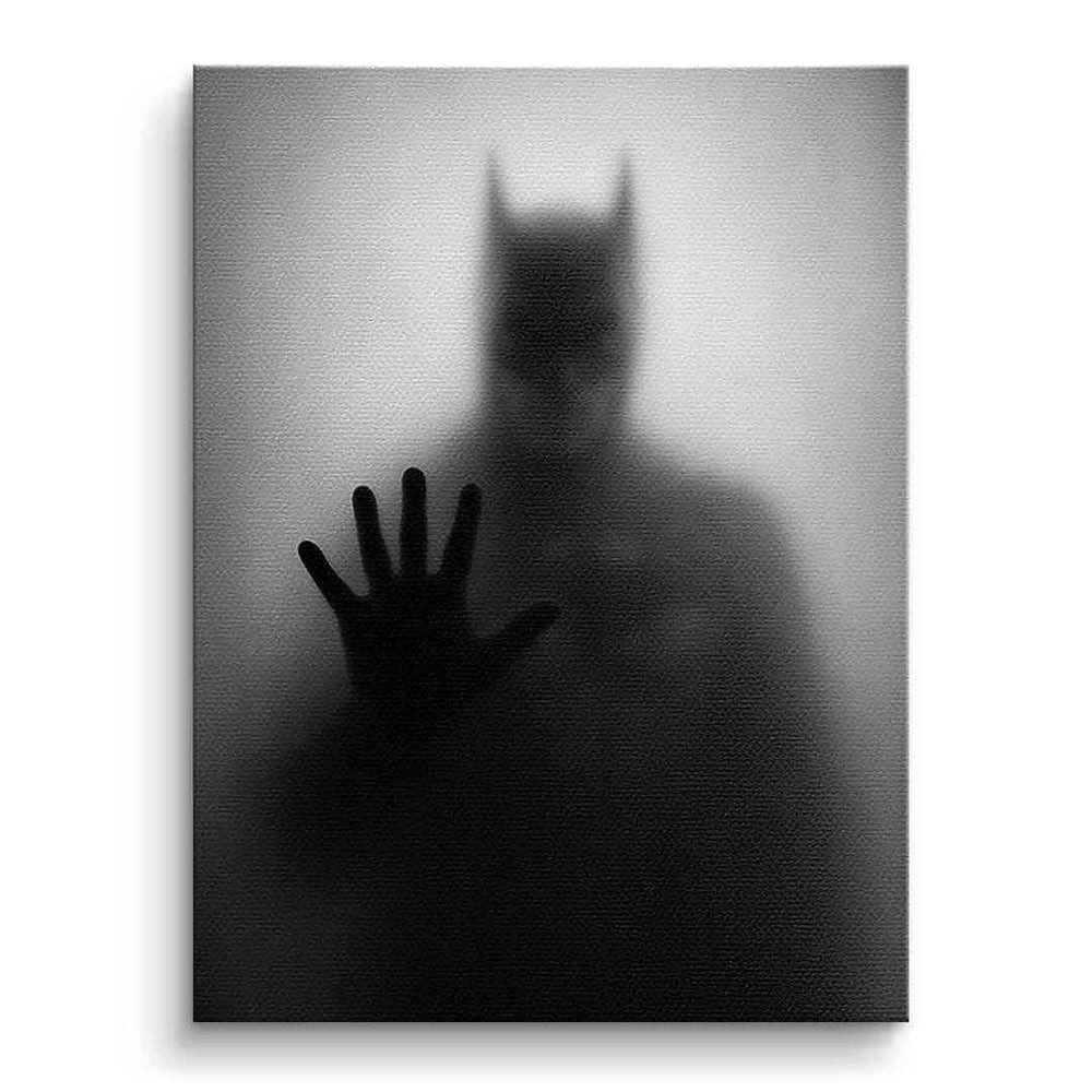 DOTCOMCANVAS® Leinwandbild Batman's Silhouette, Leinwandbild Batman's Silhouette Kunstdruck Wandbild