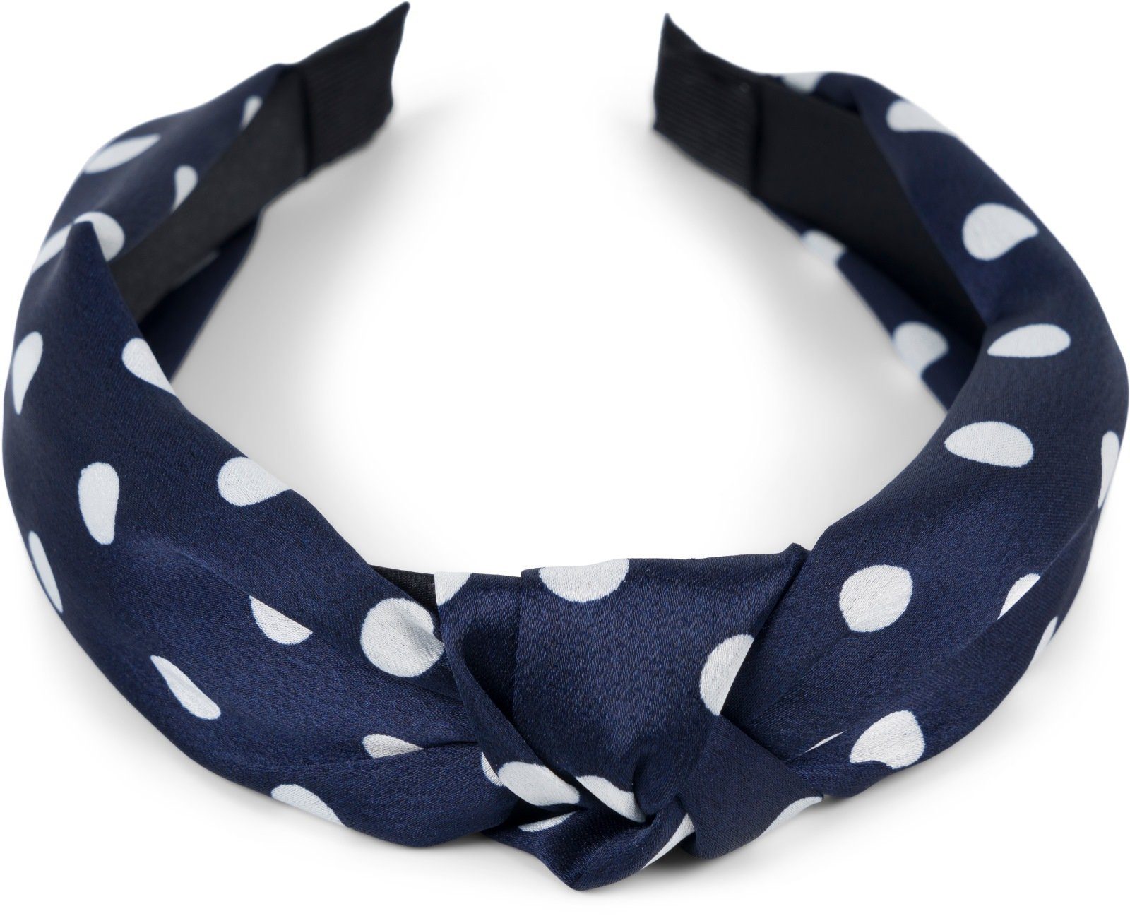 styleBREAKER Haarband, 1-tlg., Haarreif gepunktet mit Knoten Rockabilly