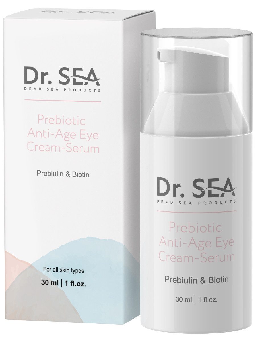 DR. SEA Augenserum Präbiotische Anti-Aging Augencreme, Mikrobiom-freundlich, Hyaluronsäure & Vitamin E gegen Augenringe