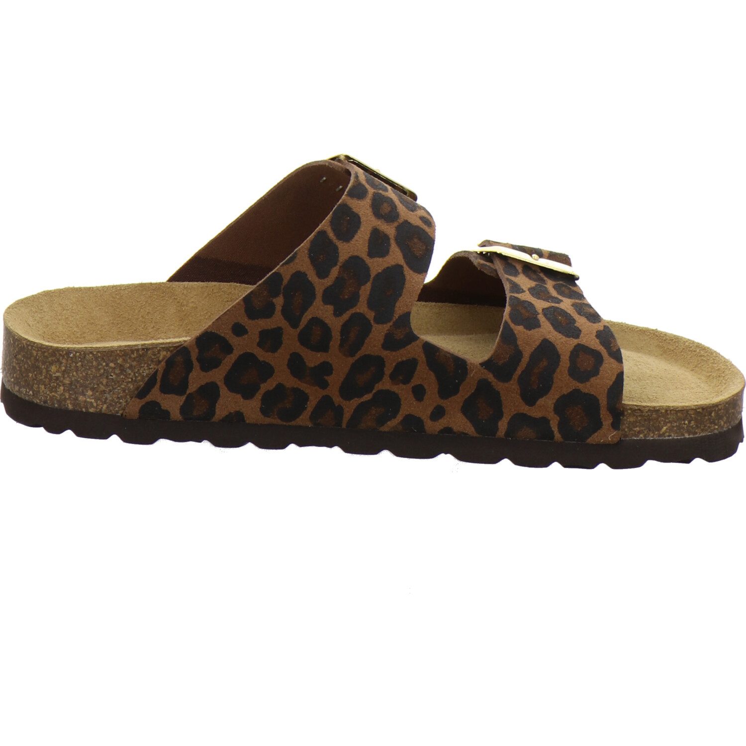 AFS-Schuhe 210093 Zweischnaller Pantolette für Damen mit Fußbett, bequeme Sandalen aus Leder