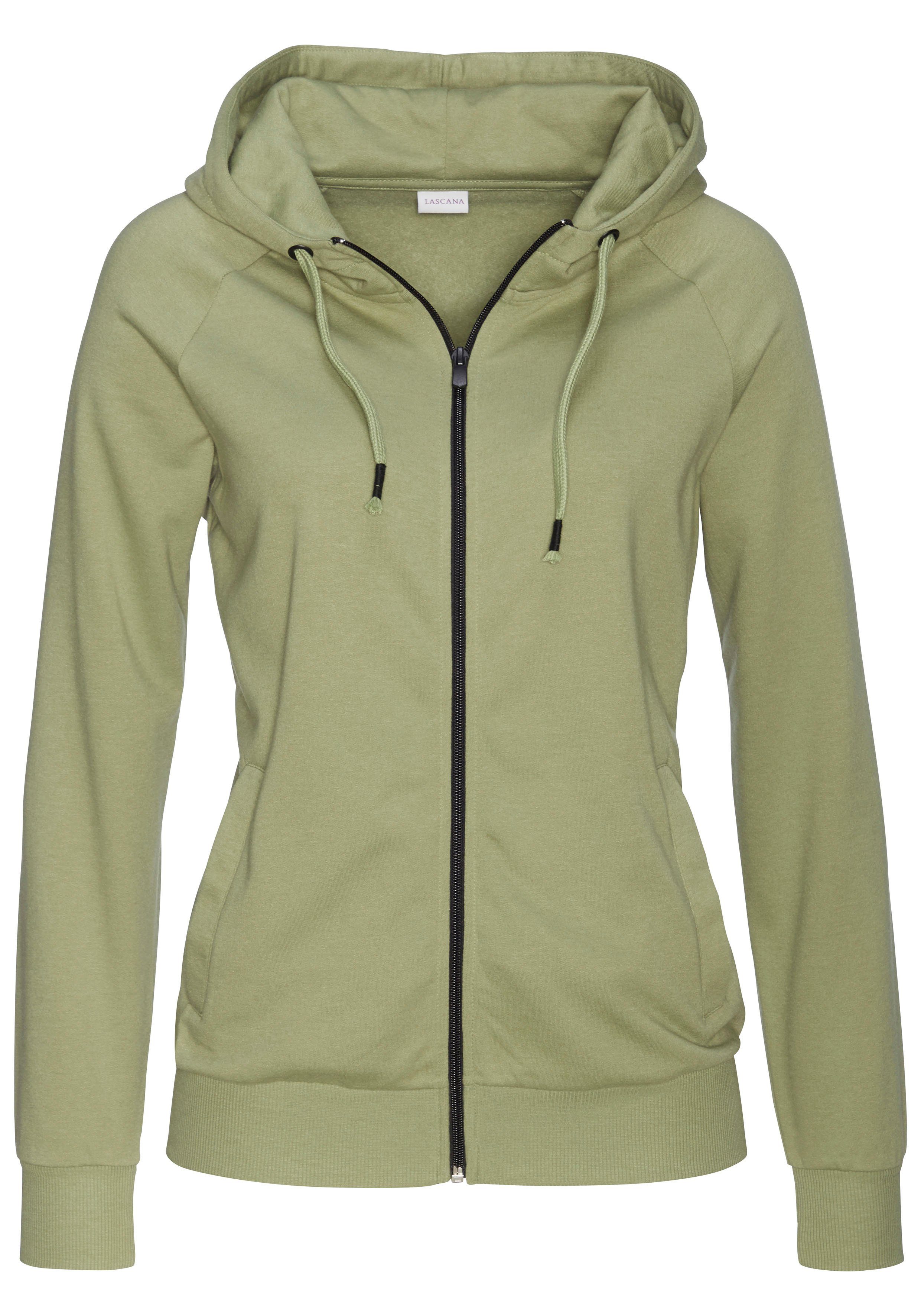 LASCANA Kapuzensweatjacke mit Reißverschluss, Loungewear. € 49,99