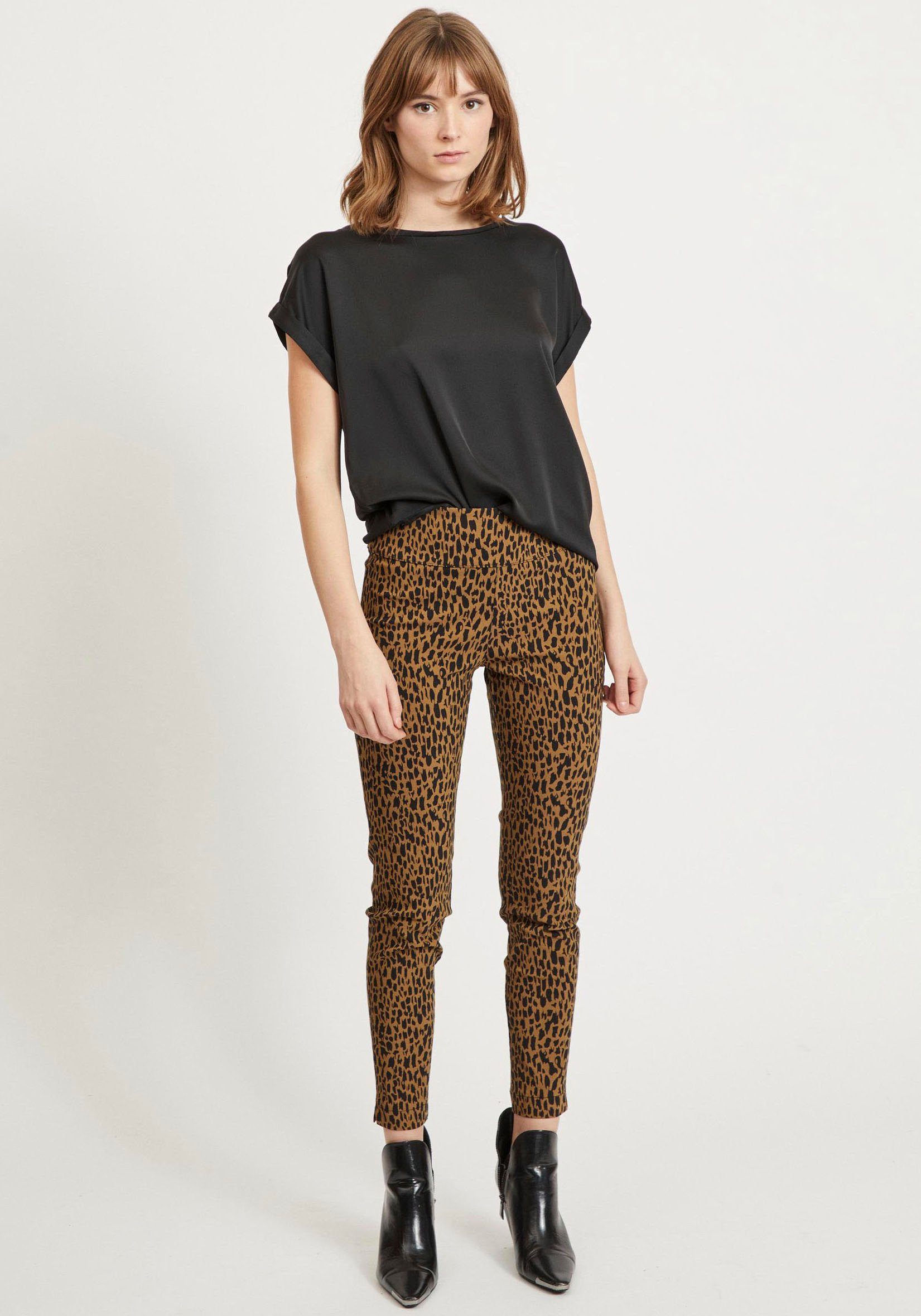 Vila Shirtbluse VIELETTE Vorderteil aus glänzendem Satin – Bild 4 von 5