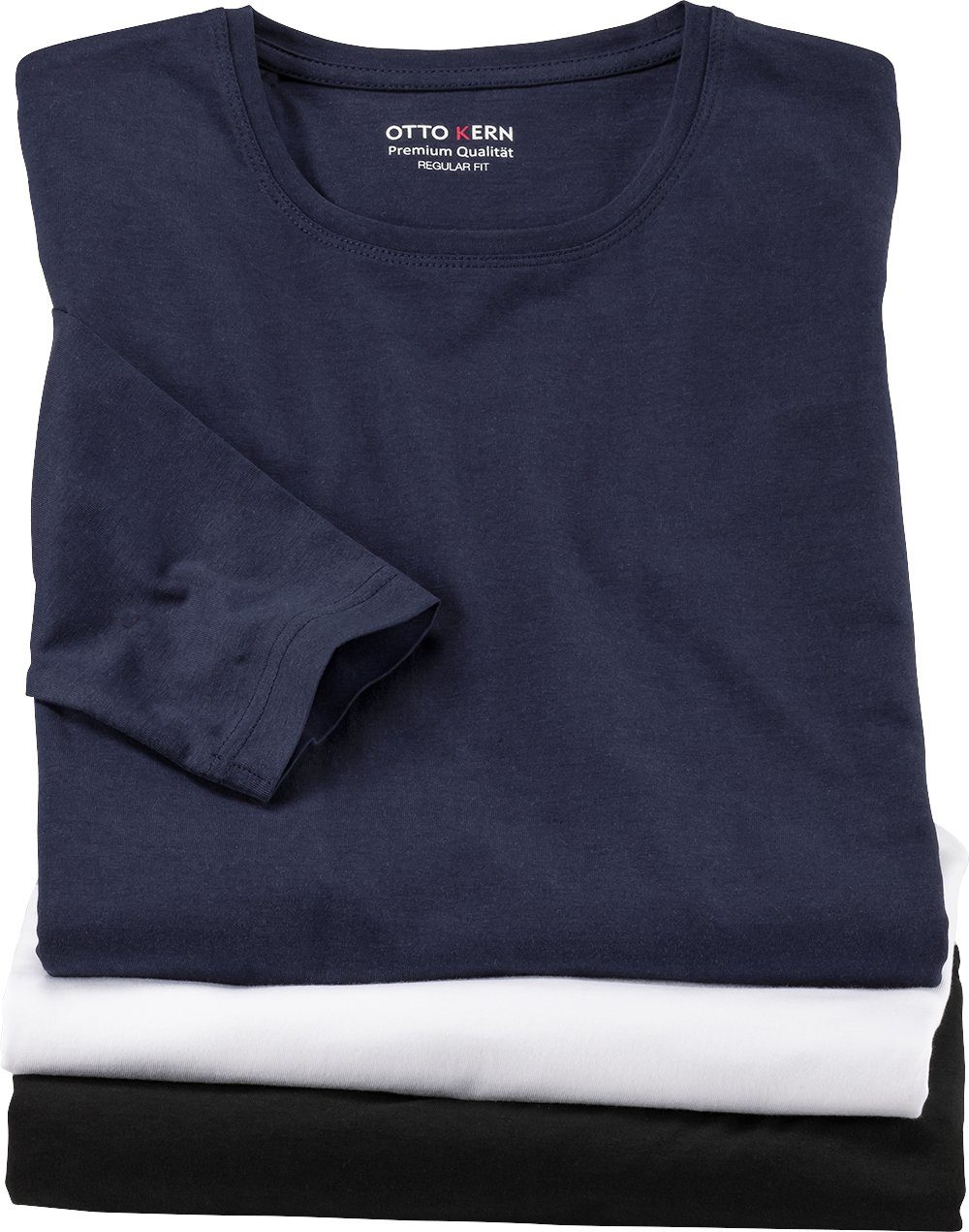 Otto Kern Langarmshirt (Packung, 3er-Pack) aus Baumwolle