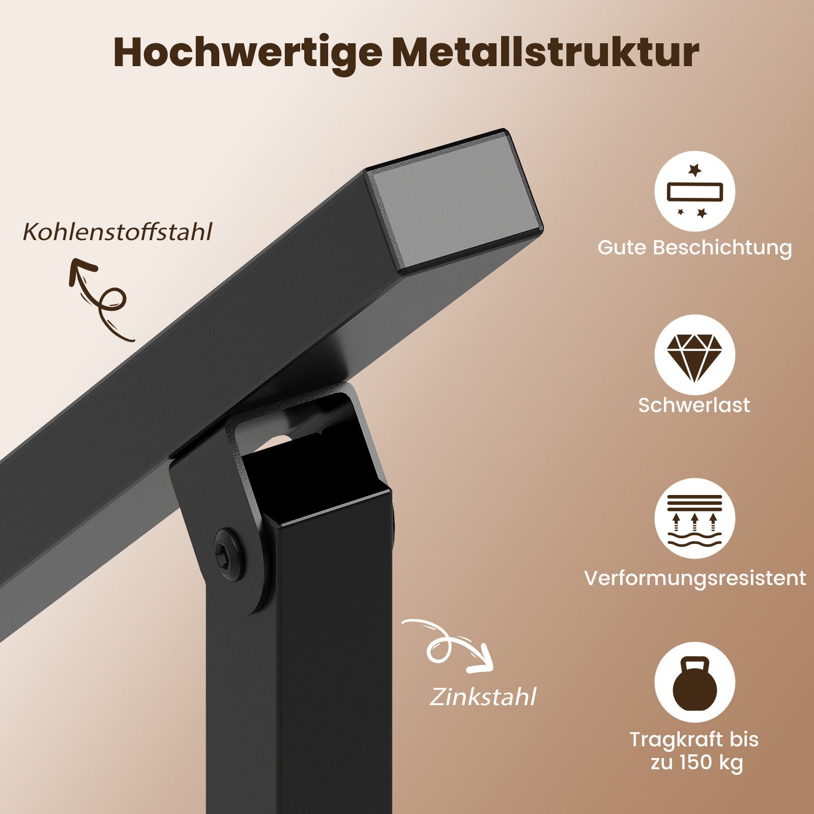 COSTWAY Treppengeländer, 70 cm Länge, 92 günstig online kaufen