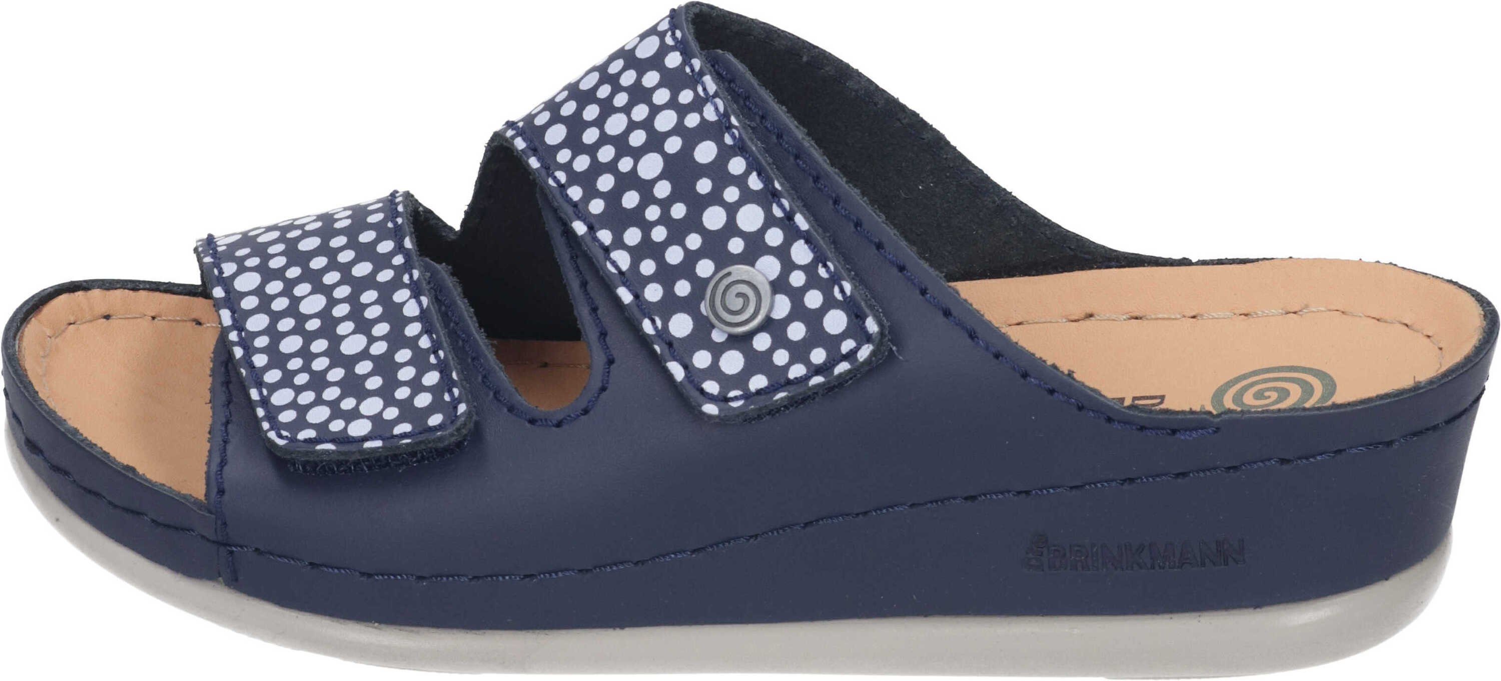 aus Pantoletten Pantolette Dr. Brinkmann Leder echtem blau