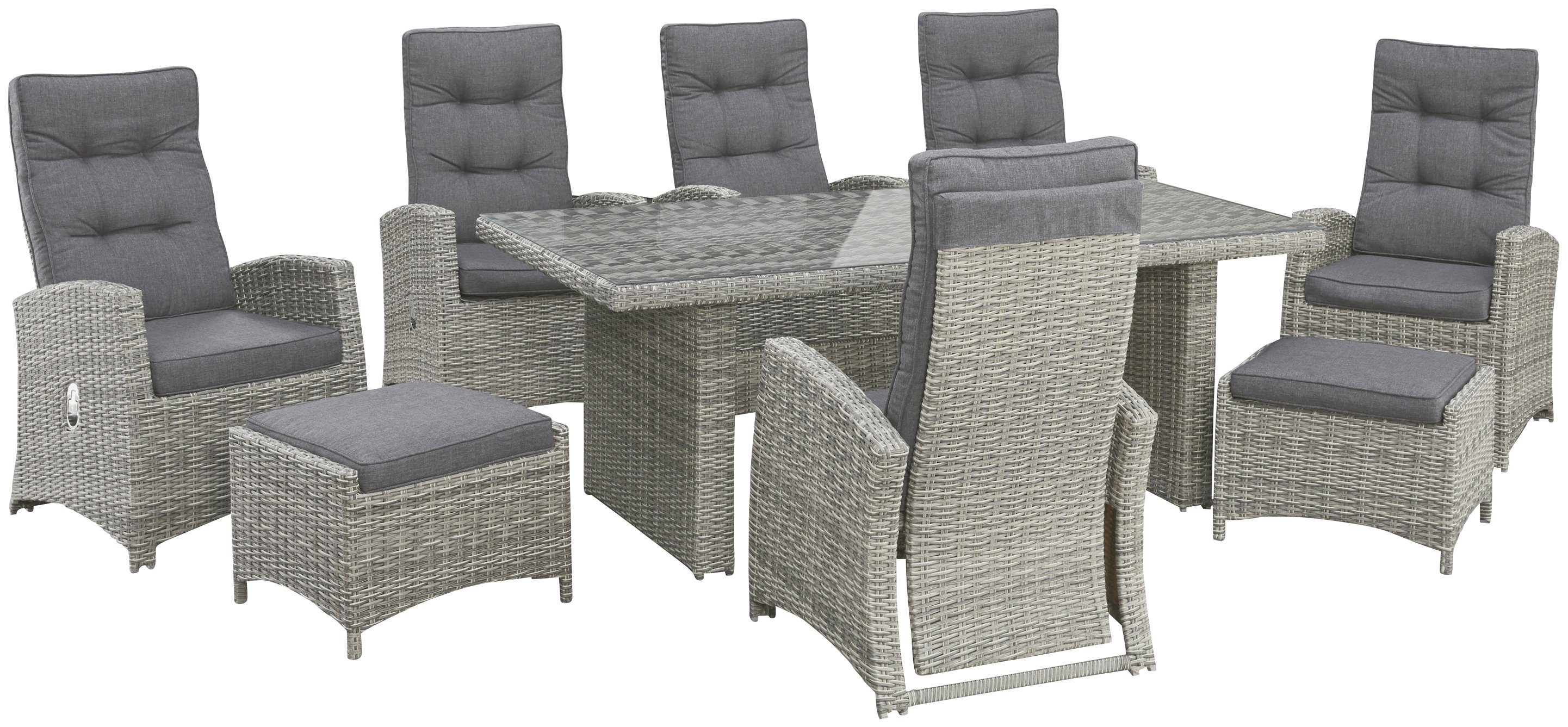 KONIFERA Garten-Essgruppe Monaco, (Set, 17-tlg., 6x günstig online kaufen