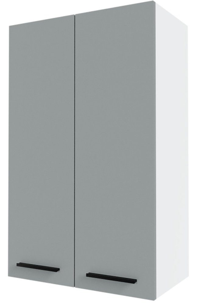 Feldmann-Wohnen Klapphängeschrank Bonn (Bonn, XL Front- und dust 90cm grey Hängeschrank) 2-türig Korpusfarbe wählbar matt