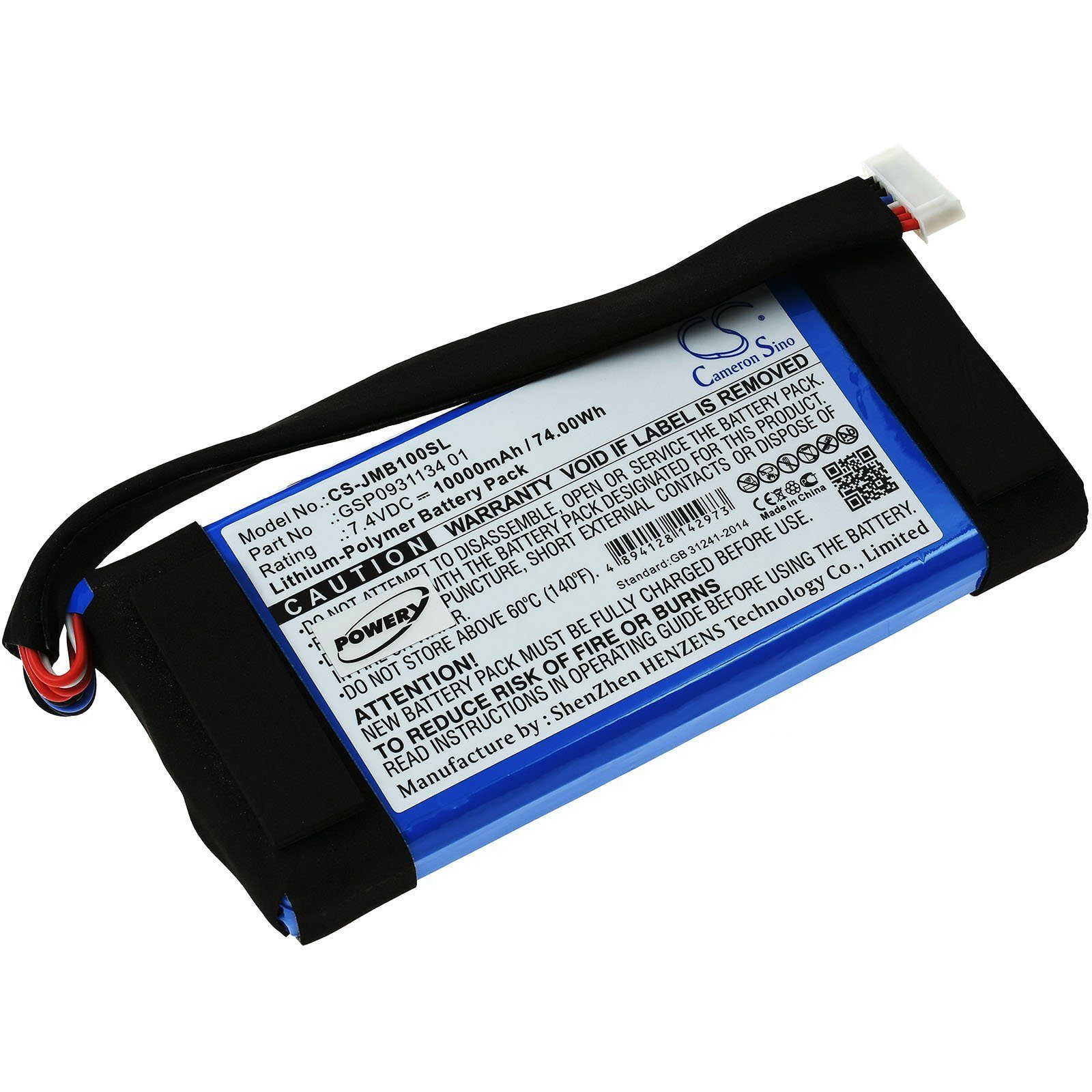 Powery »Akku für Lautsprecher JBL Boombox« Akku 10000 mAh (7.4 V ...