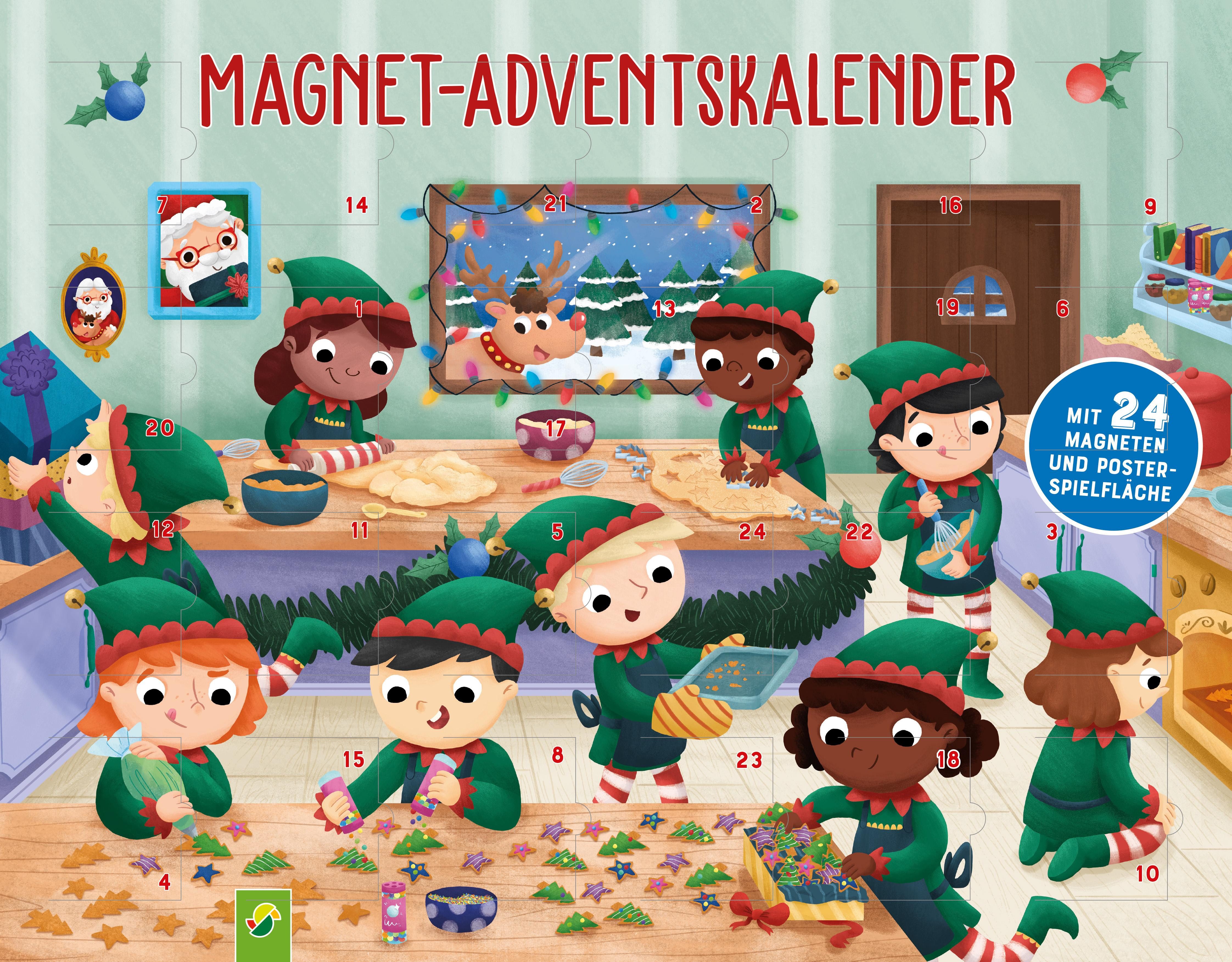 Adventskalender Magnet-Adventskalender - Wichtel (24 Magnete)