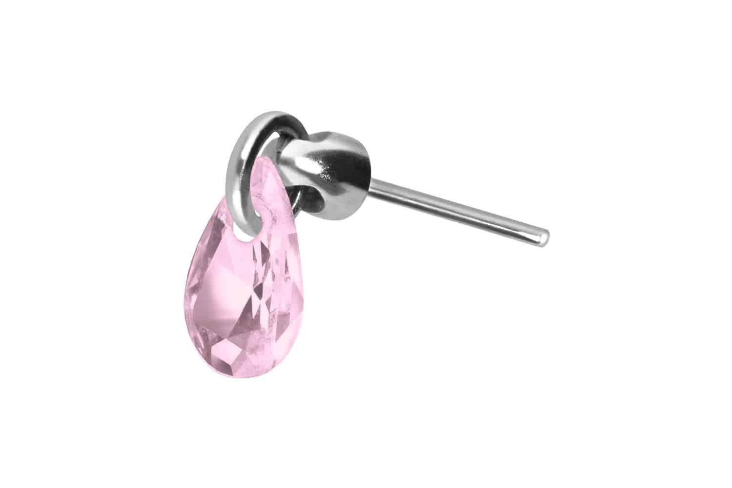 Farbe: Silberfarben + Kristall: Rosa
