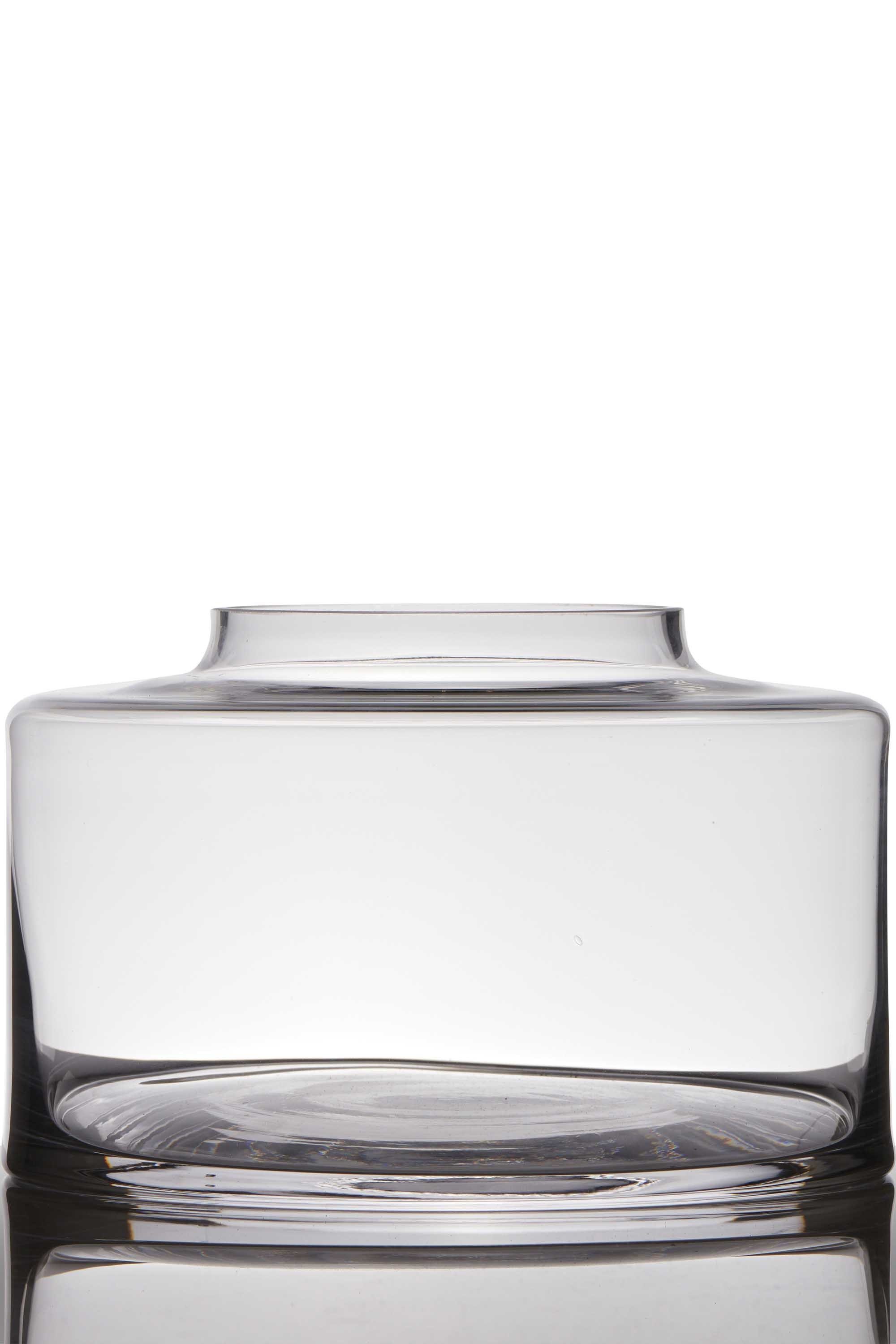 INNA-Glas Dekoschale Bonbon Glas ALMA, Zylinder - rund, klar, 12,5cm, Ø 19,5cm - Deko Glas