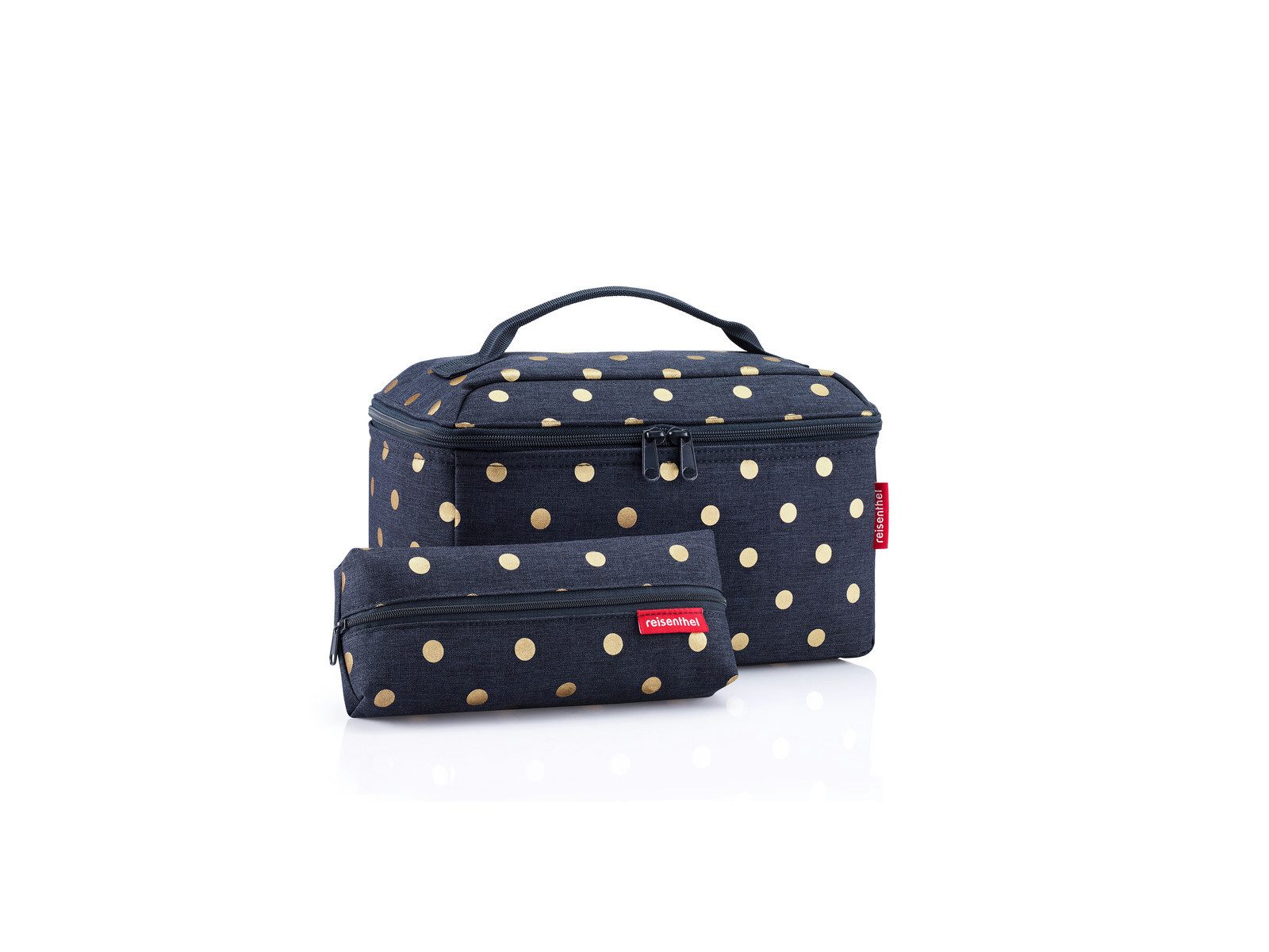 REISENTHEL® Kulturbeutel beautycase metallic dots blue günstig online kaufen