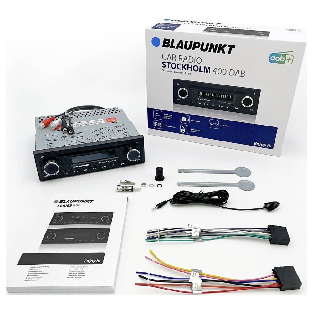Blaupunkt Stockholm 400 DAB BT Autoradio Apple CarPlay, DAB+ Tuner 2001020000006 Autoradio (Apple CarPlay, DAB+ Tuner)