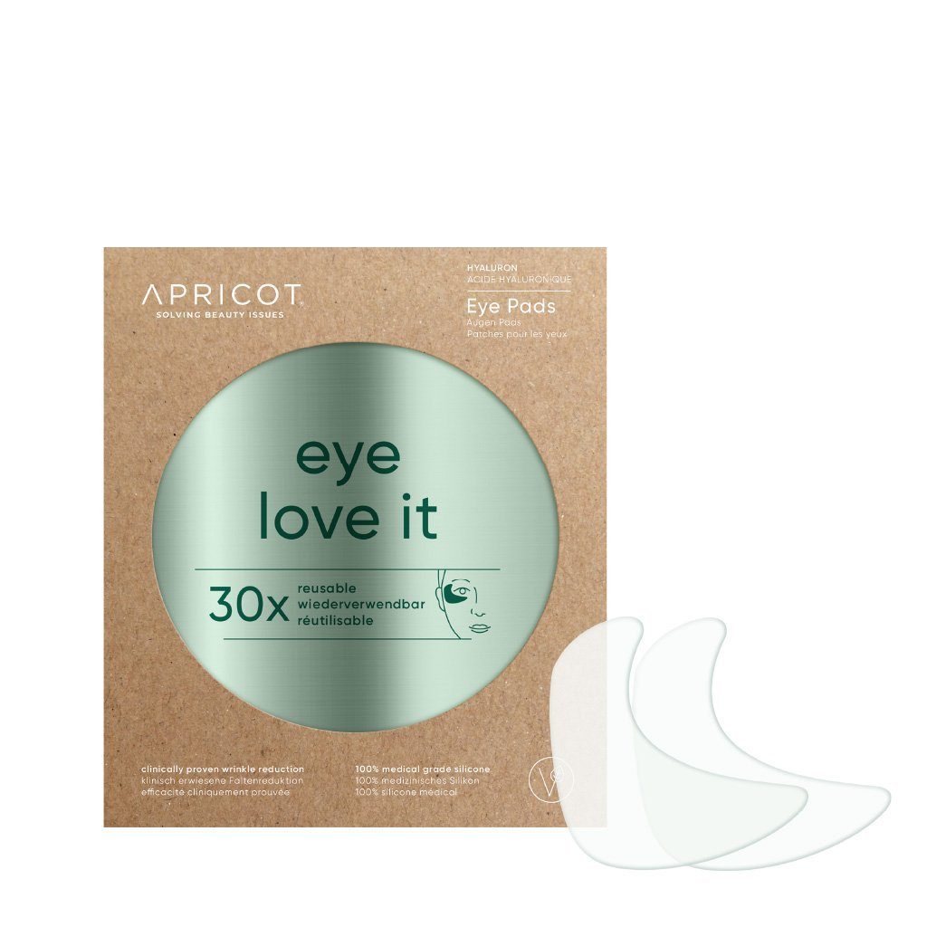it" - Augenpads love Pads mit aus Hyaluron, APRICOT Augen Wiederverwendbar Eye Beauty APRICOT® Silikon "eye Pads