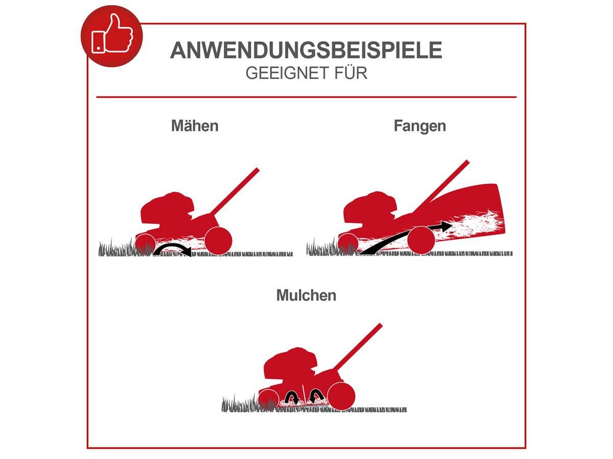 Scheppach Benzinrasenmäher MP150-46, 46 cm Schnittbreite, (Set), 150 cm³, 3,5 PS Motorleistung, inkl. 0,6 L Ölflasche