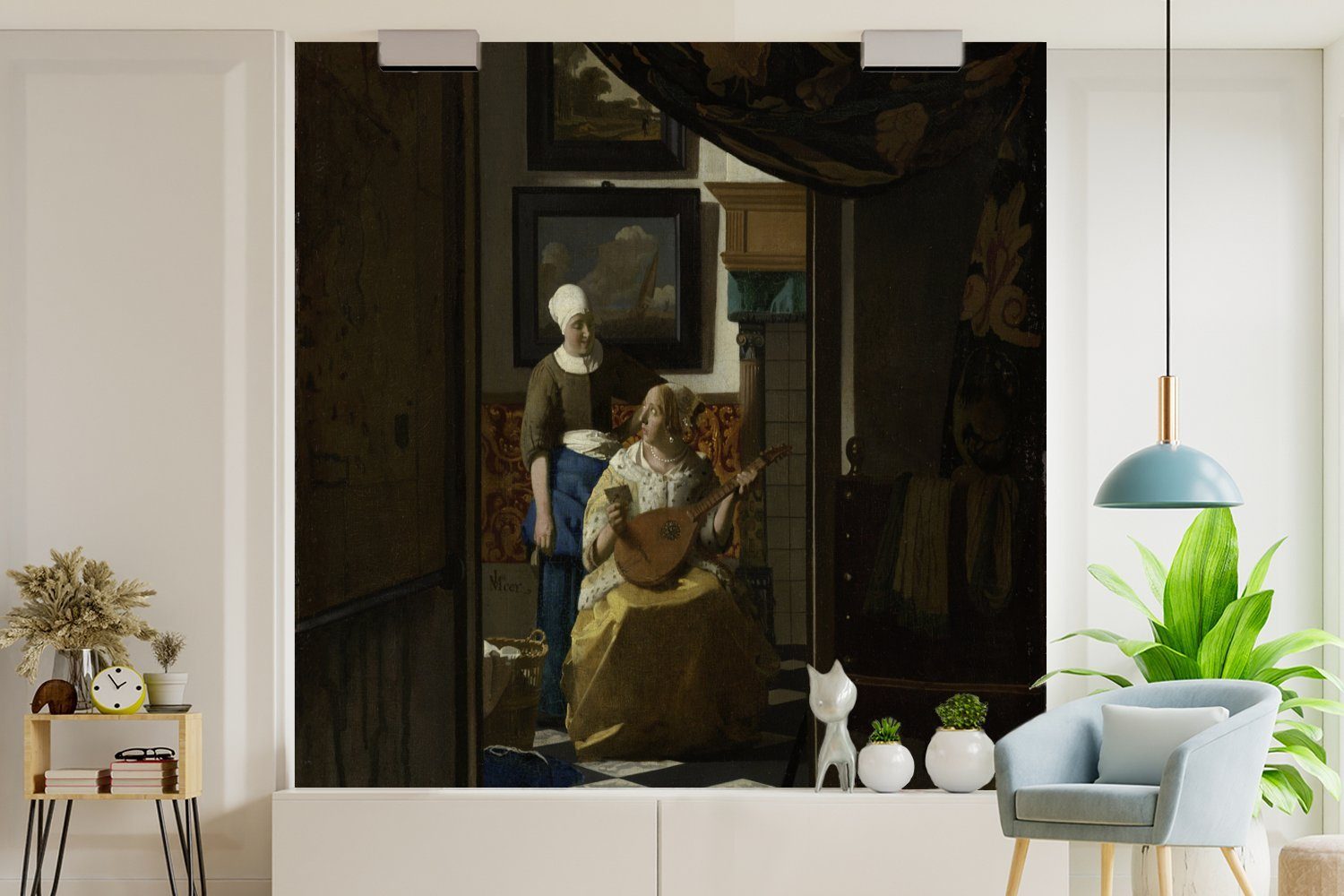 für Wandtapete bedruckt, St), oder Liebesbrief - Fototapete Vermeer, MuchoWow Matt, Schlafzimmer, Vinyl Johannes (5 Tapete Der Wohnzimmer