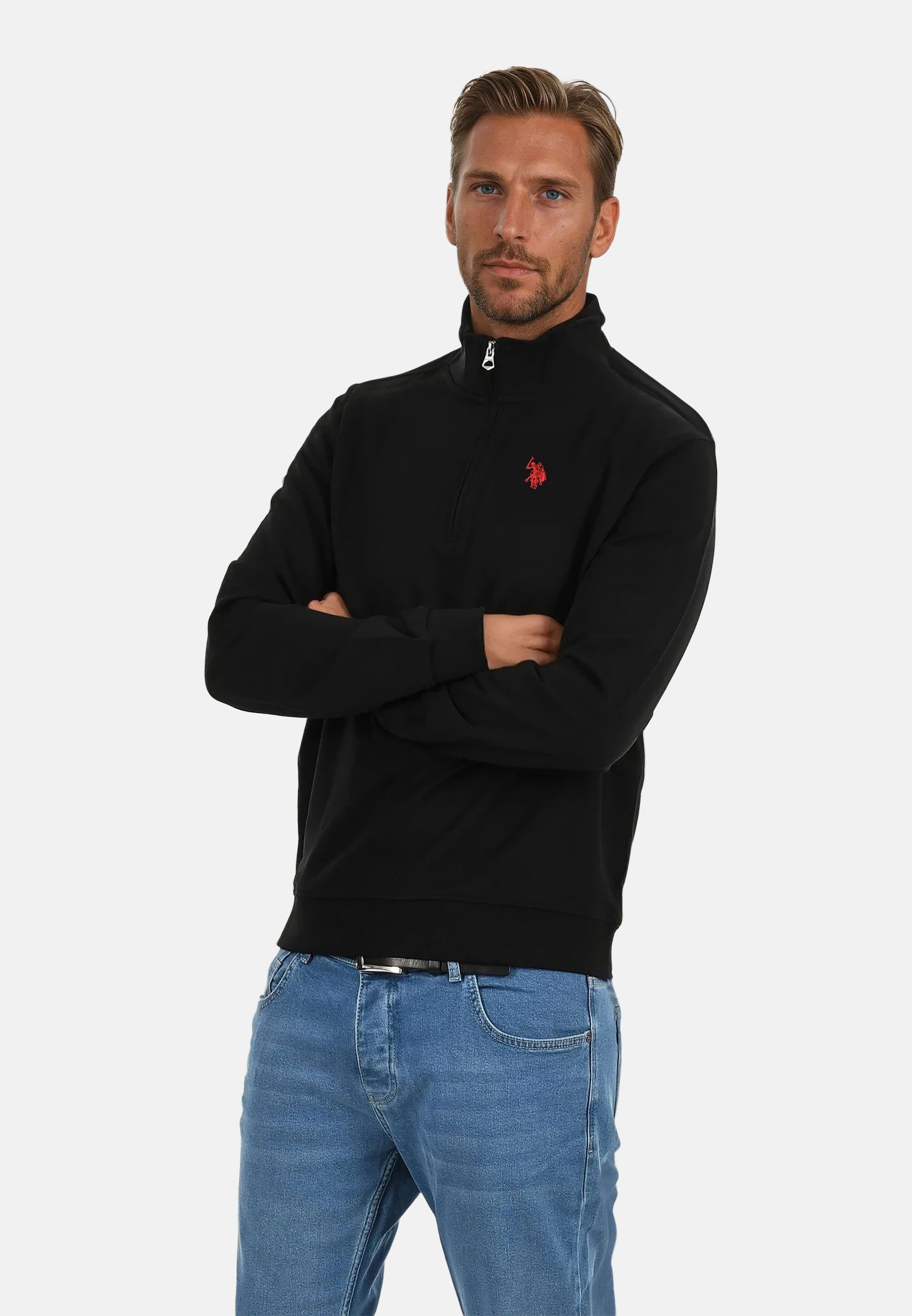 U.S. Polo Assn. Stehkragenpullover Pullover USKiaan – Herren Sweatshirt mit günstig online kaufen