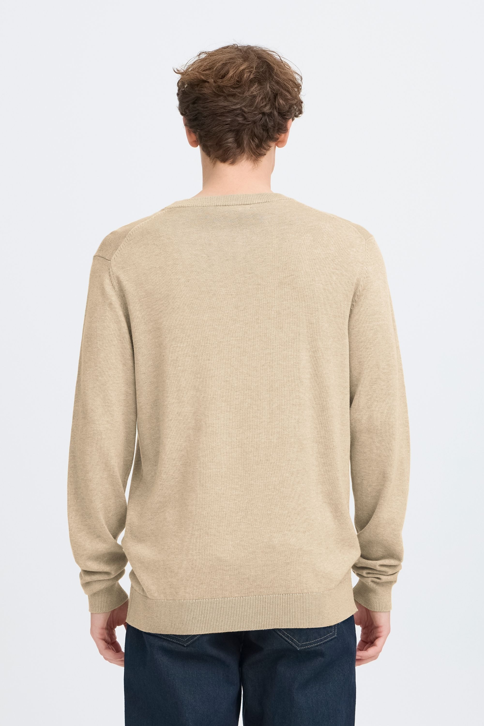 Casual Friday Strickpullover CFBells Basic Rundhals Pullover