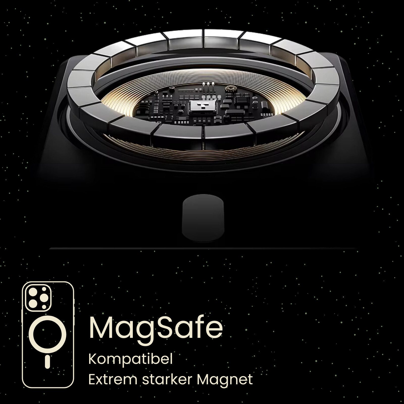 S&T Design Magnetisch Powerbank Magsafe kompatibel Kabellos Display Powerbank Magnetische Powerbank 20W 10000 mAh (5 V), PB Externer Akku Wireless LED Statusanz – Bild 5 von 5