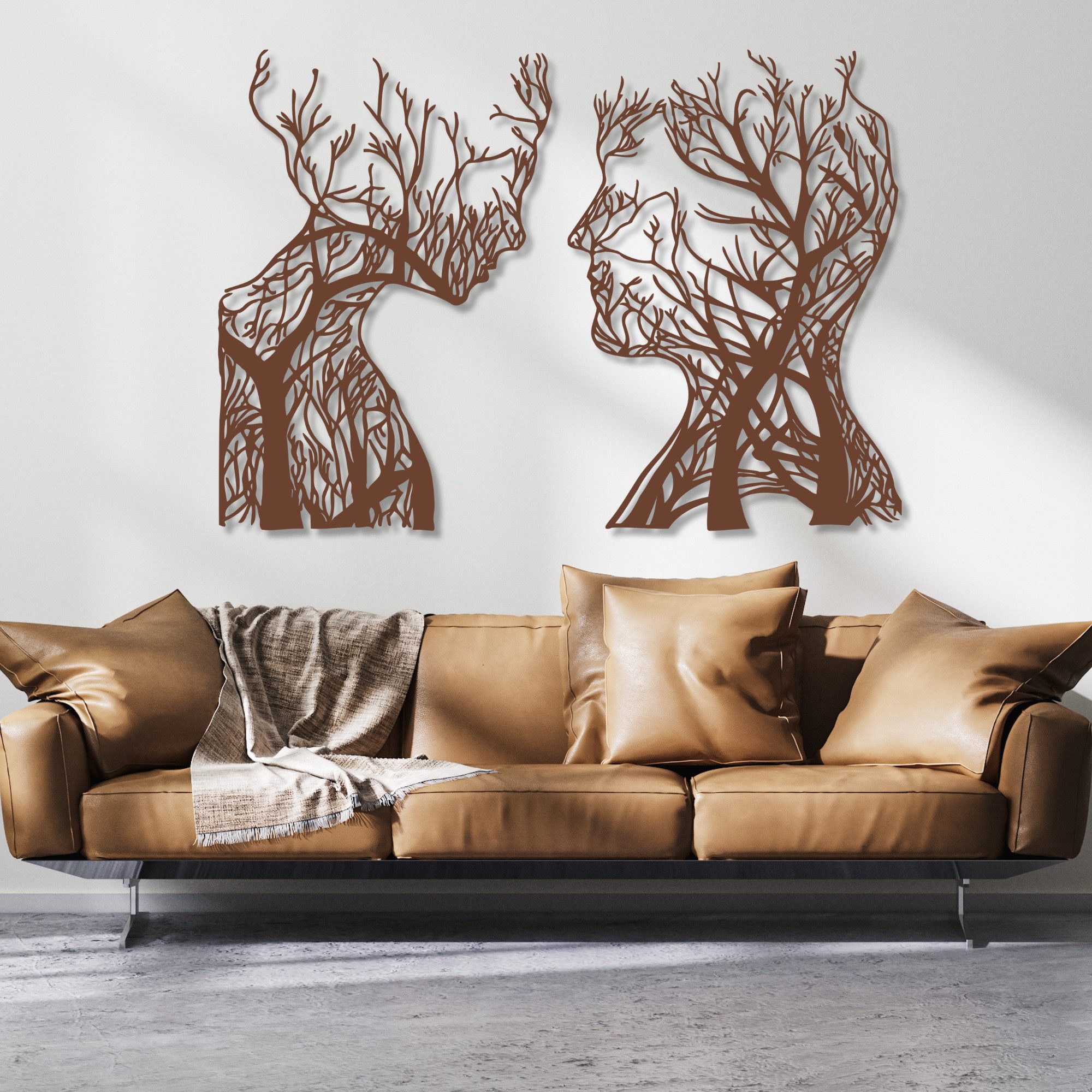 EYOKA Wanddekoobjekt 3D Wandbild aus Holz Wanddeko Moderne Holzkunst 6mm st günstig online kaufen