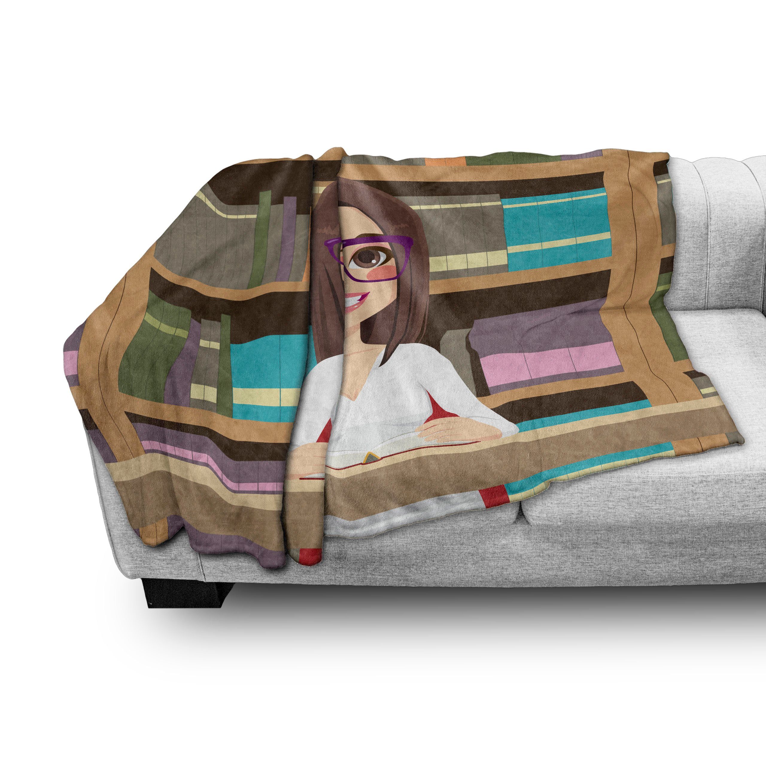Wohndecke Gemütlicher Plüsch für Mädchen-Lesebuch Innen- den Student Abakuhaus, Geek Außenbereich, und