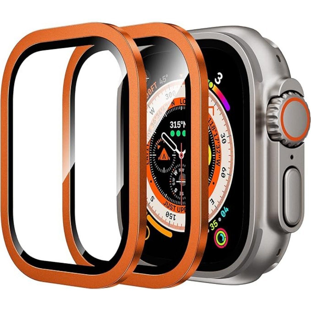 SmartUP Smartwatch-Hülle 2X Schutzglas für Apple Watch Ultra 3 / Ultra 2 / Ultra 49mm Titan, Displayschutzglas