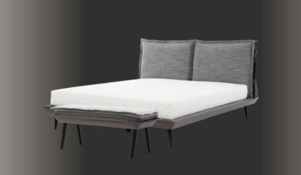 Made JVmoebel Bett Modern Elegantes, Schlafzimmer Design Schön Bett Europa Luxus Betten in Grau