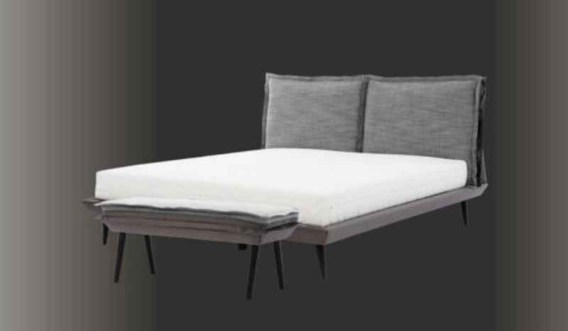 JVmoebel Bett Bett Grau Schön Design Modern Luxus Betten Schlafzimmer Elegantes, Made in Europa