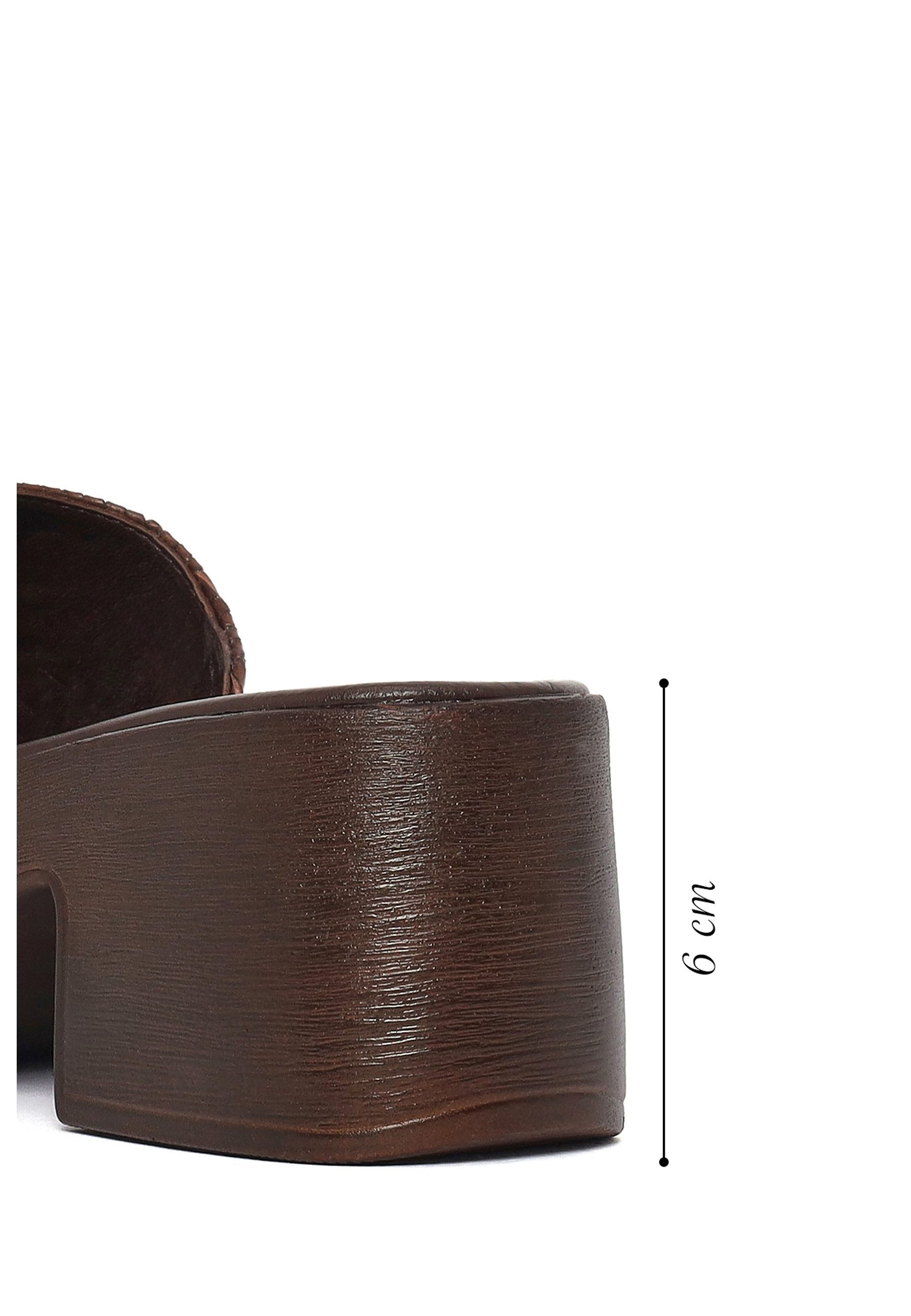 Derimod Pantoletten aus Leder mit mittlerem Absatz Mules Echtes Leder, Lederfutter, Gewebtes Obermaterial, Blockabsatz