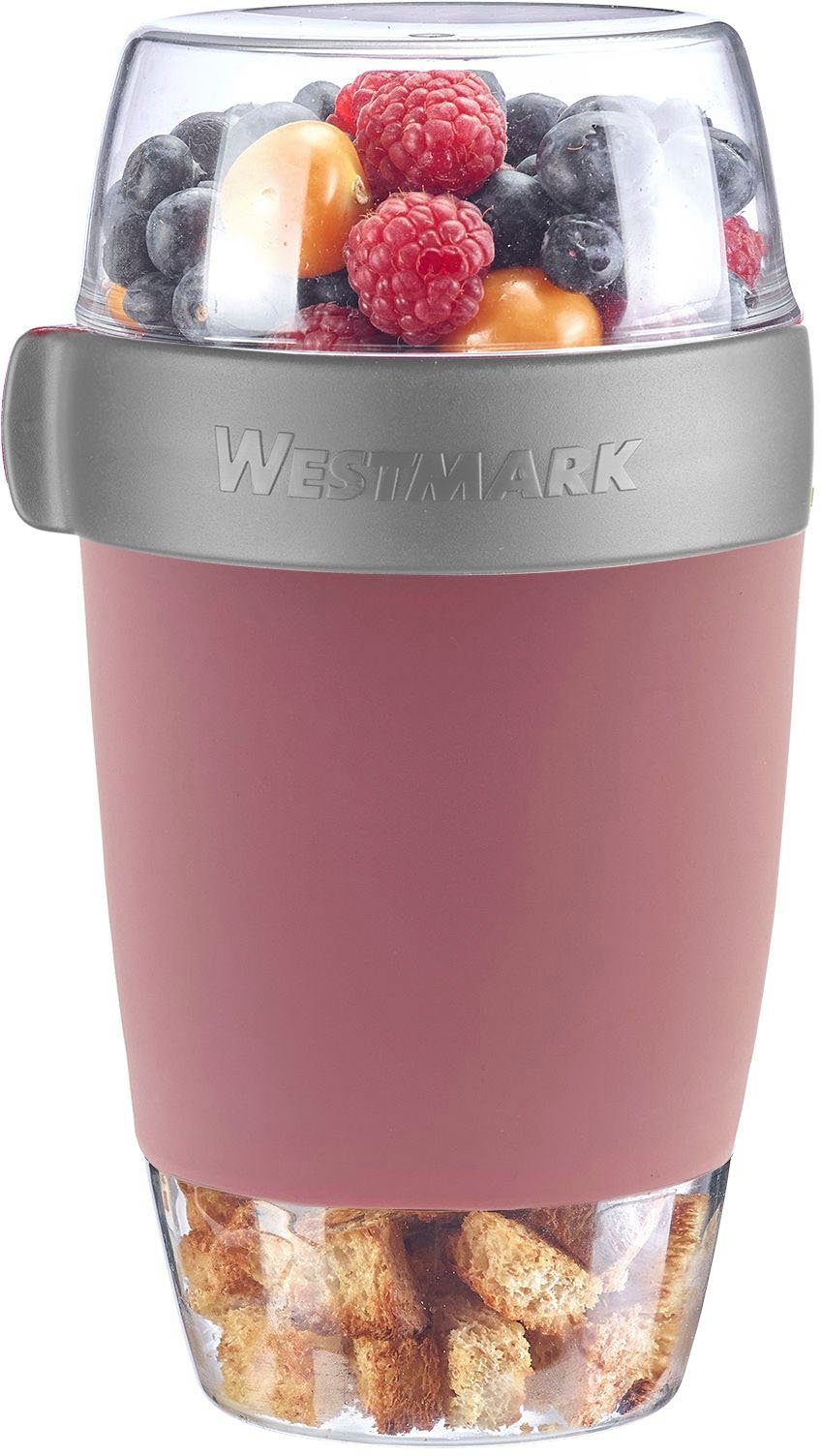WESTMARK Mehrwegbecher, Kunststoff, (1-tlg), Lunchpot, 1150 ml, Made in Germany rosa | Dosen