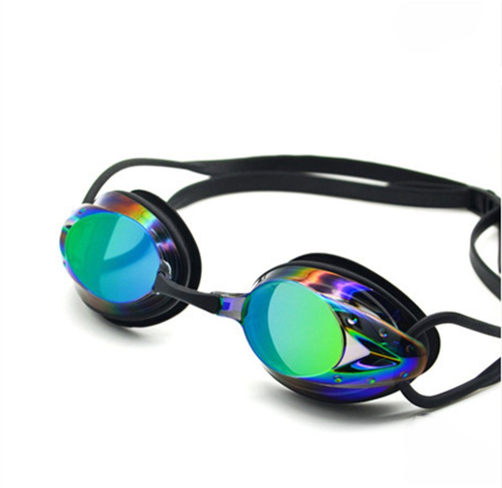 Schwimmbrille Stück) Schwarz Schwimmbad-Tauchbrillen-Set Frauen, für Männer HD, Rouemi Schwimmbrille (4 und