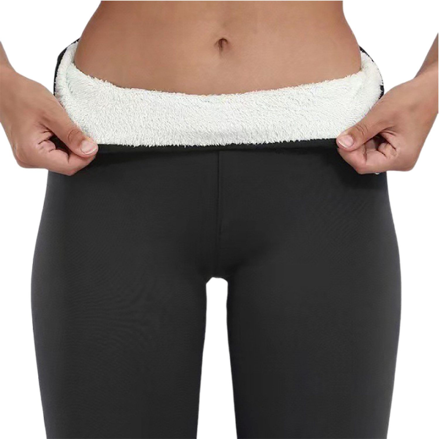 Refttenw Thermoleggings Damen Gefütterte High Waist Leggings Elastisch Yoga günstig online kaufen