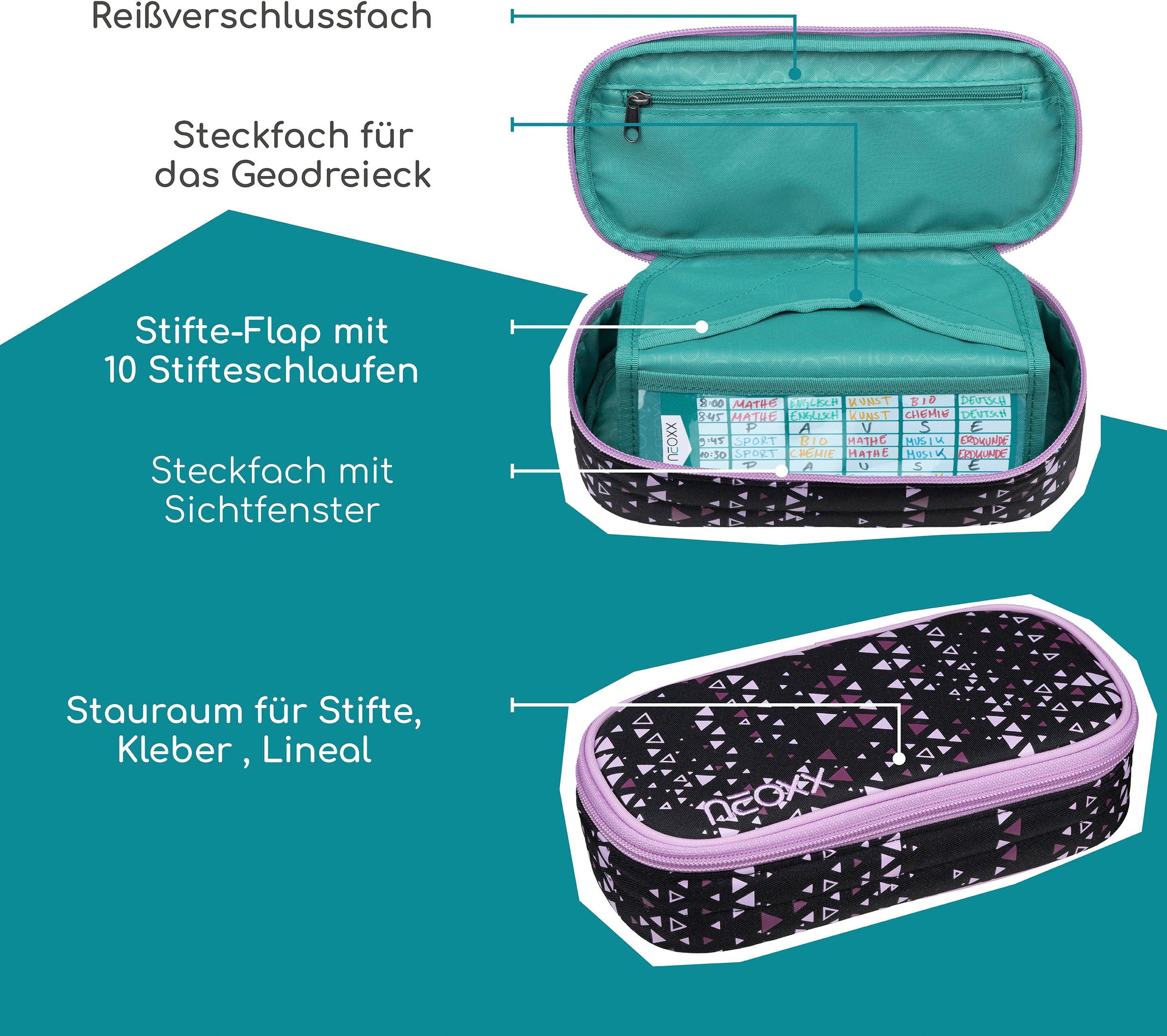 neoxx Schreibgeräteetui Schlamperbox, Jump, teilweise aus recyceltem Material