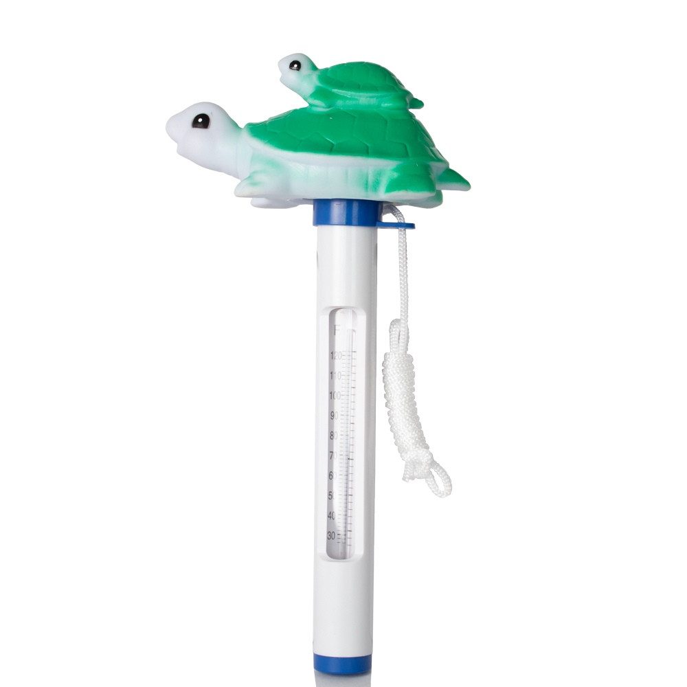 Schwimmthermometer Schildkröte mit Schnur Temperatur Messung °C & °F Pool Schwimmbad