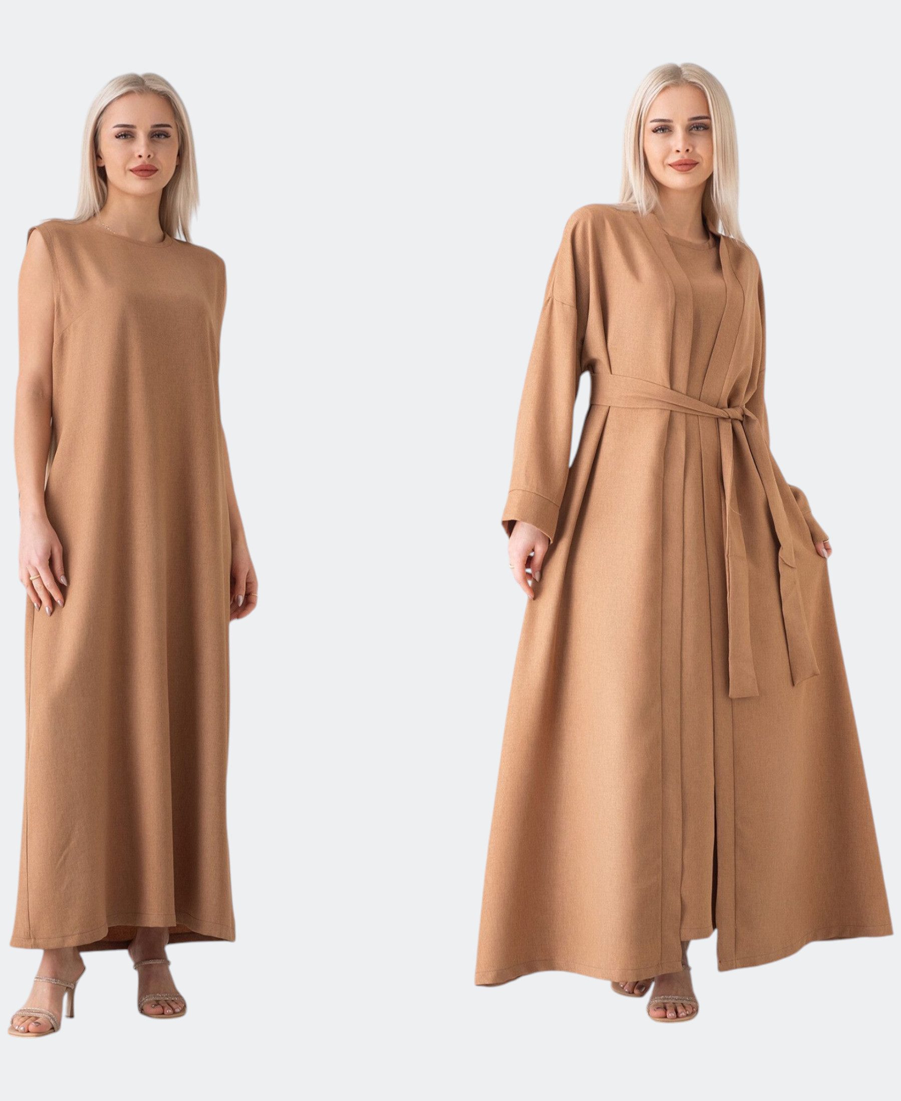 fashionshowcase Unterkleid Damen Set mit Kimono – elegant, lang, Modest Fas günstig online kaufen