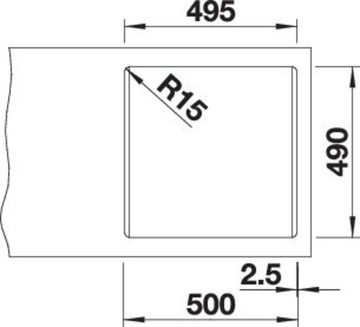 Blanco Granitspüle PLEON 5, rechteckig, aus SILGRANIT®