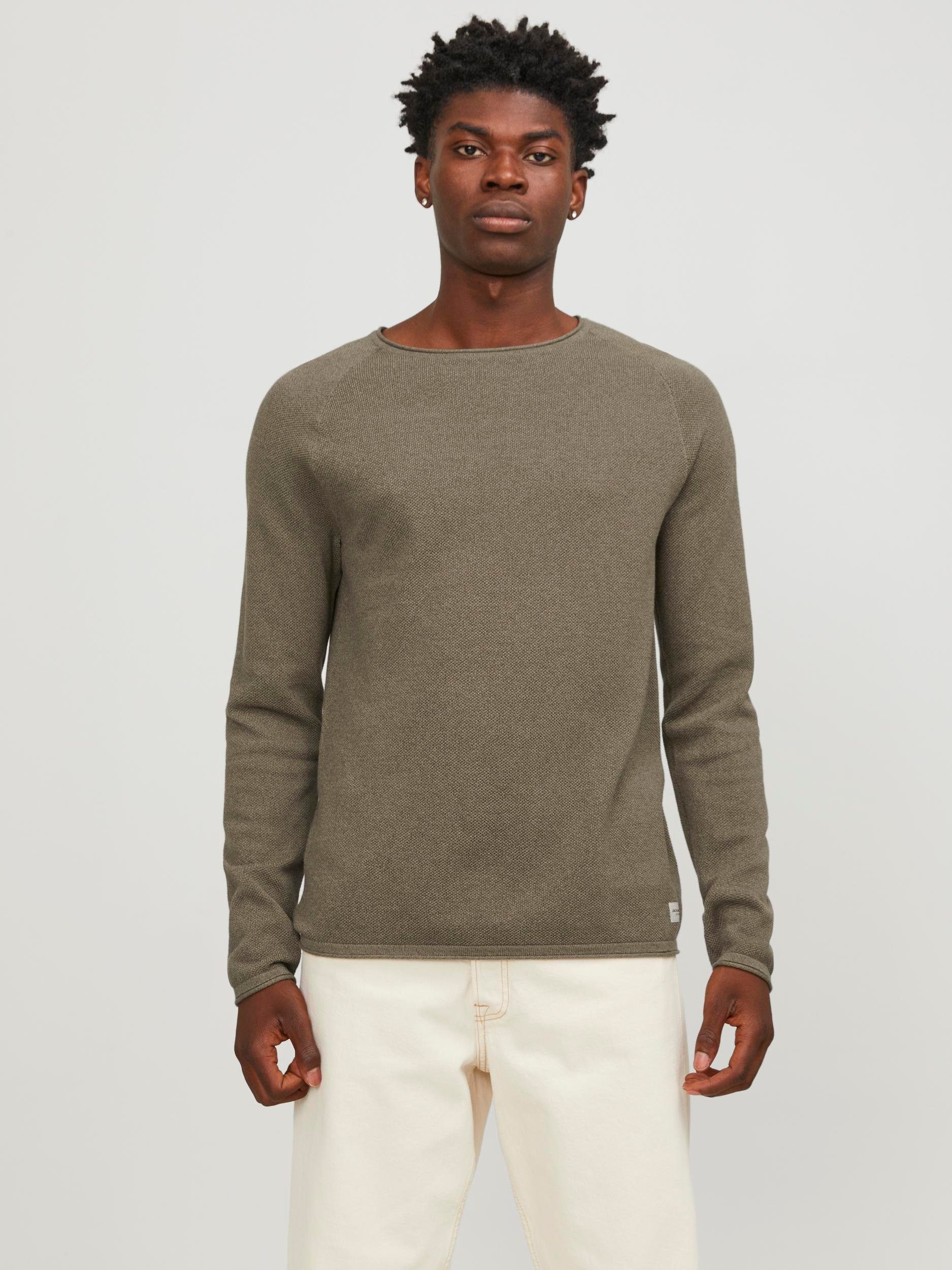 Jack & Jones Rundhalspullover JJEHILL KNIT CREW NECK NOOS bungee cord