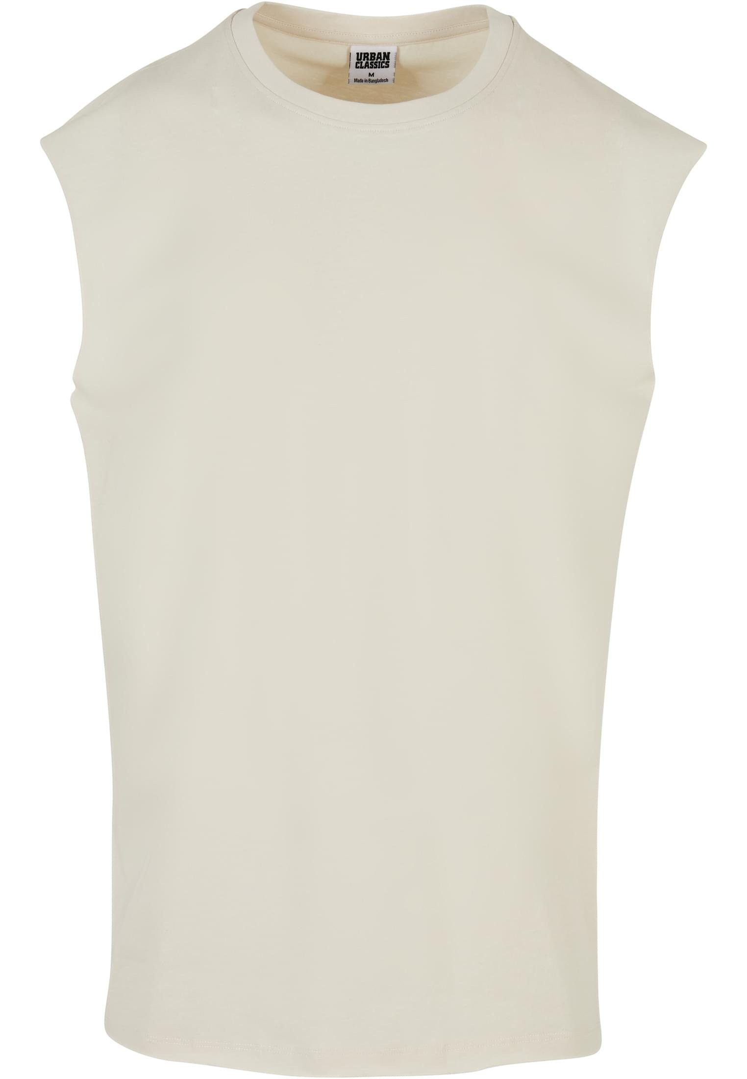 URBAN CLASSICS T-Shirt Herren Open Edge Sleeveless Tee (1-tlg) whitesand