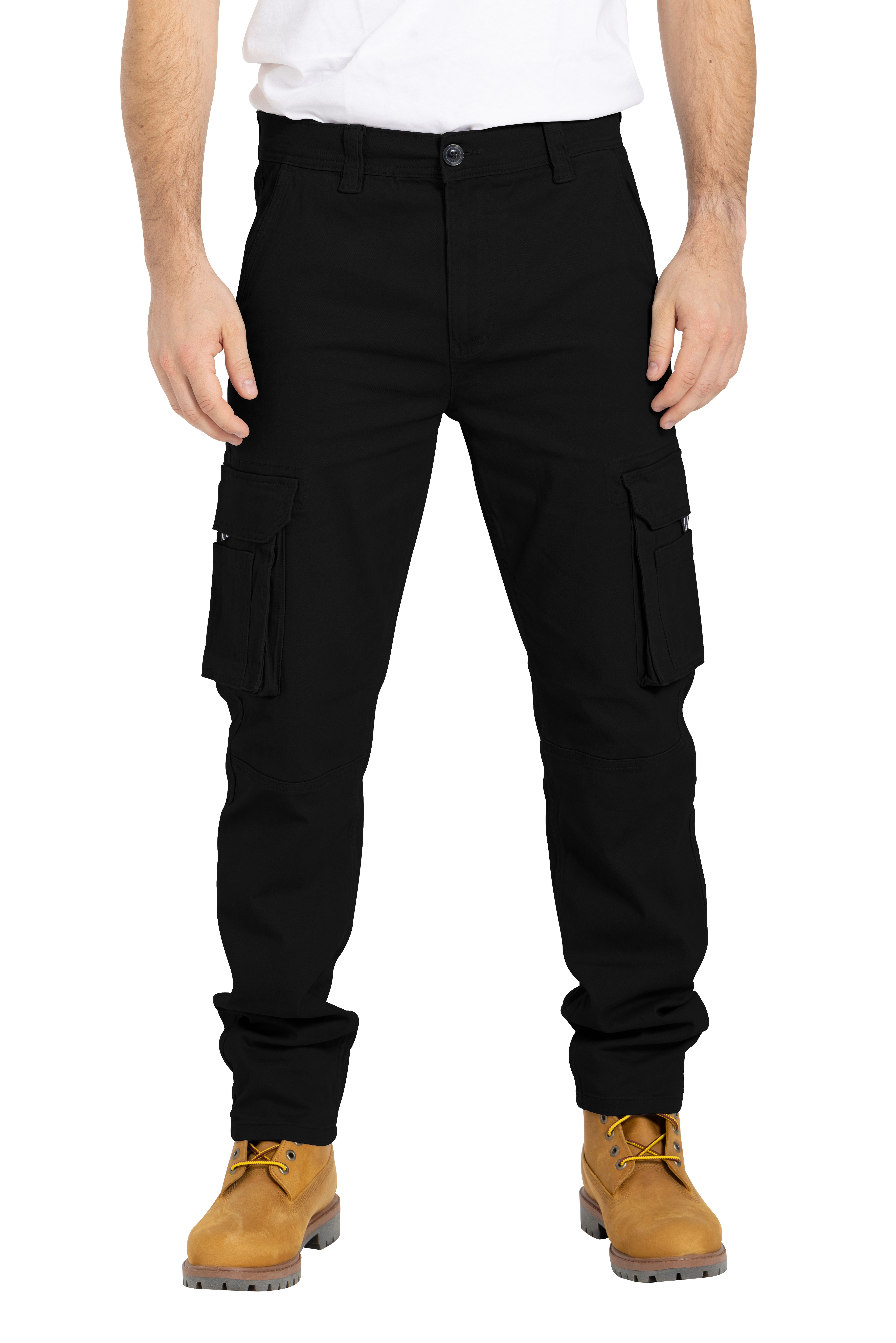 Cargohose Herren Cargo Hose Arbeitshose Schwerlast Tactical mit 12 Taschen Chino