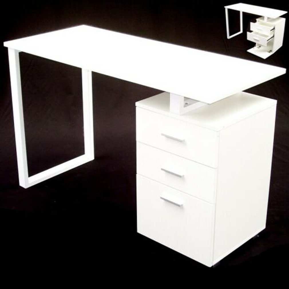 Apex Schreibtisch Schreibtisch 120x50 Weiß Bürotisch Computertisch Arbeitstisch (1-St)