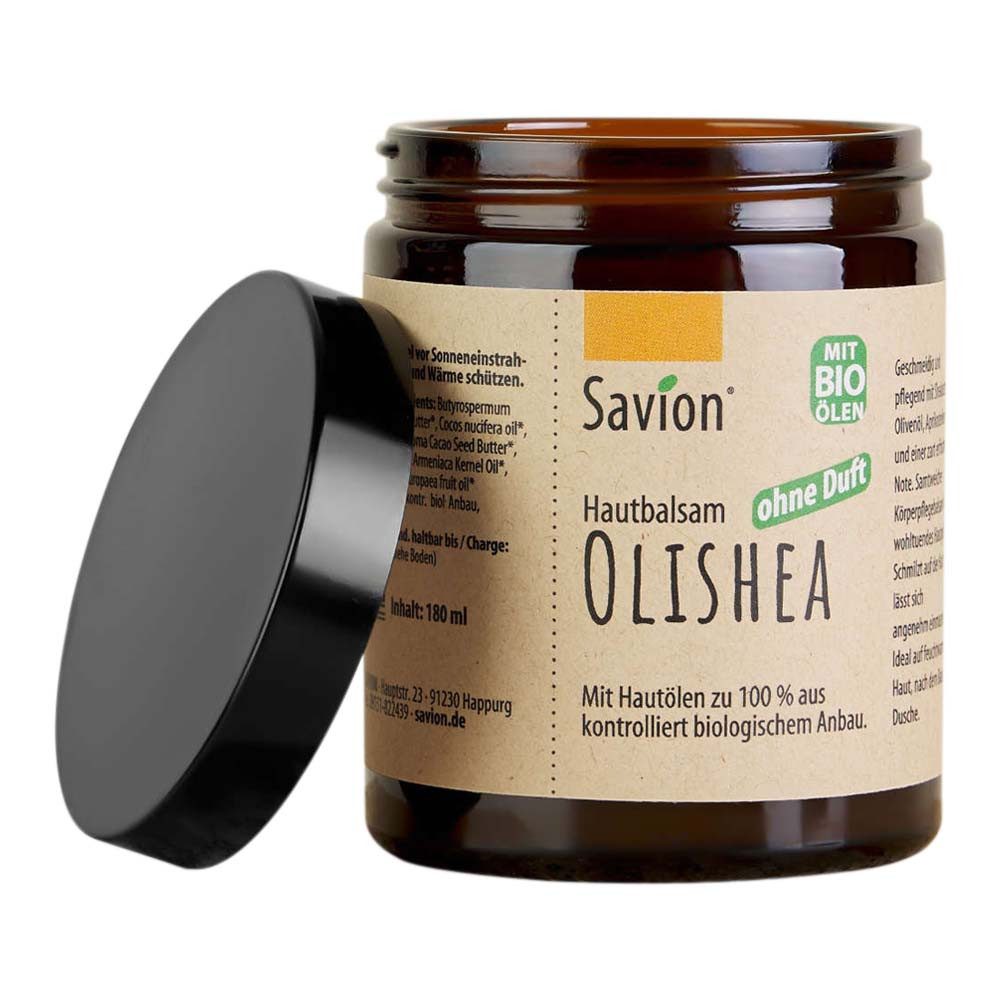 Savion Körperbalsam Hautbalsam - Olishea ohne Duft Glastiegel 180ml
